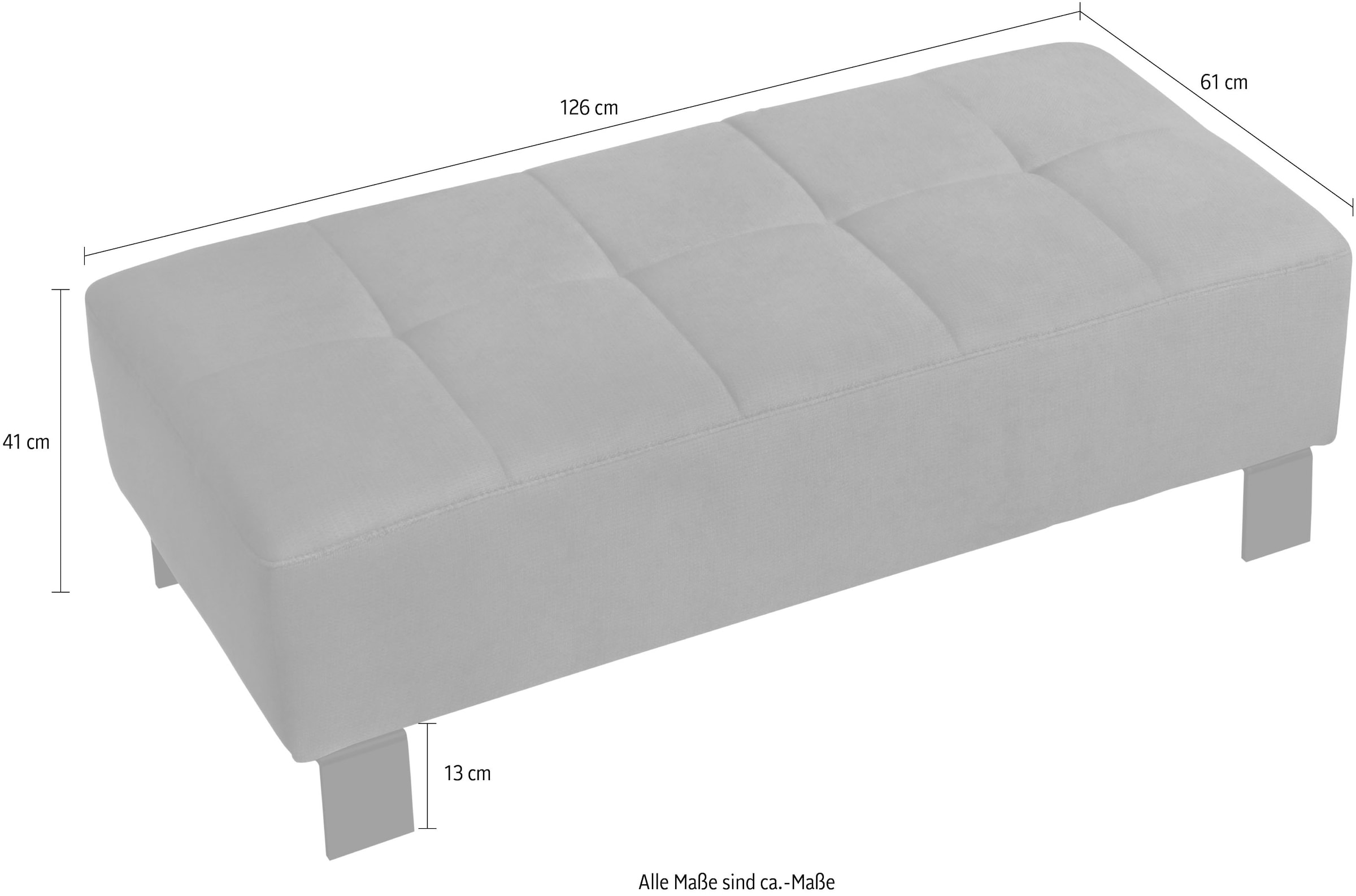 alina Sitzhocker »Royce«, 126 cm breit und 61 cm tief
