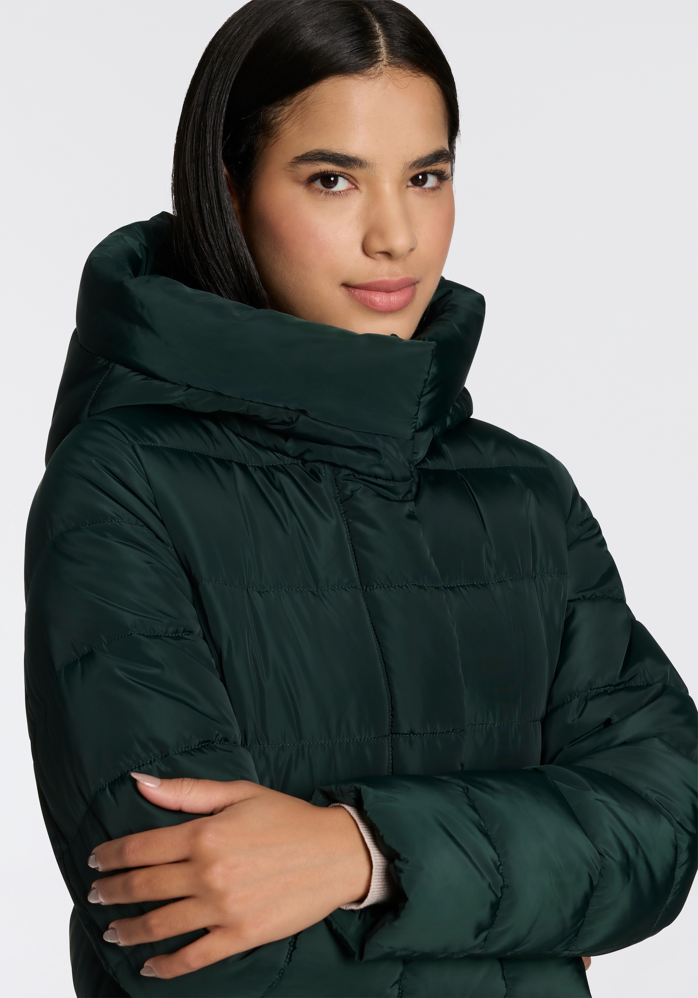 ONLY Steppmantel »ONLTINA – Puffermantel mit Premium-Füllung und verdecktem Zipper« regular fit, casual, Steppware, Kunstfaser, hochschließend