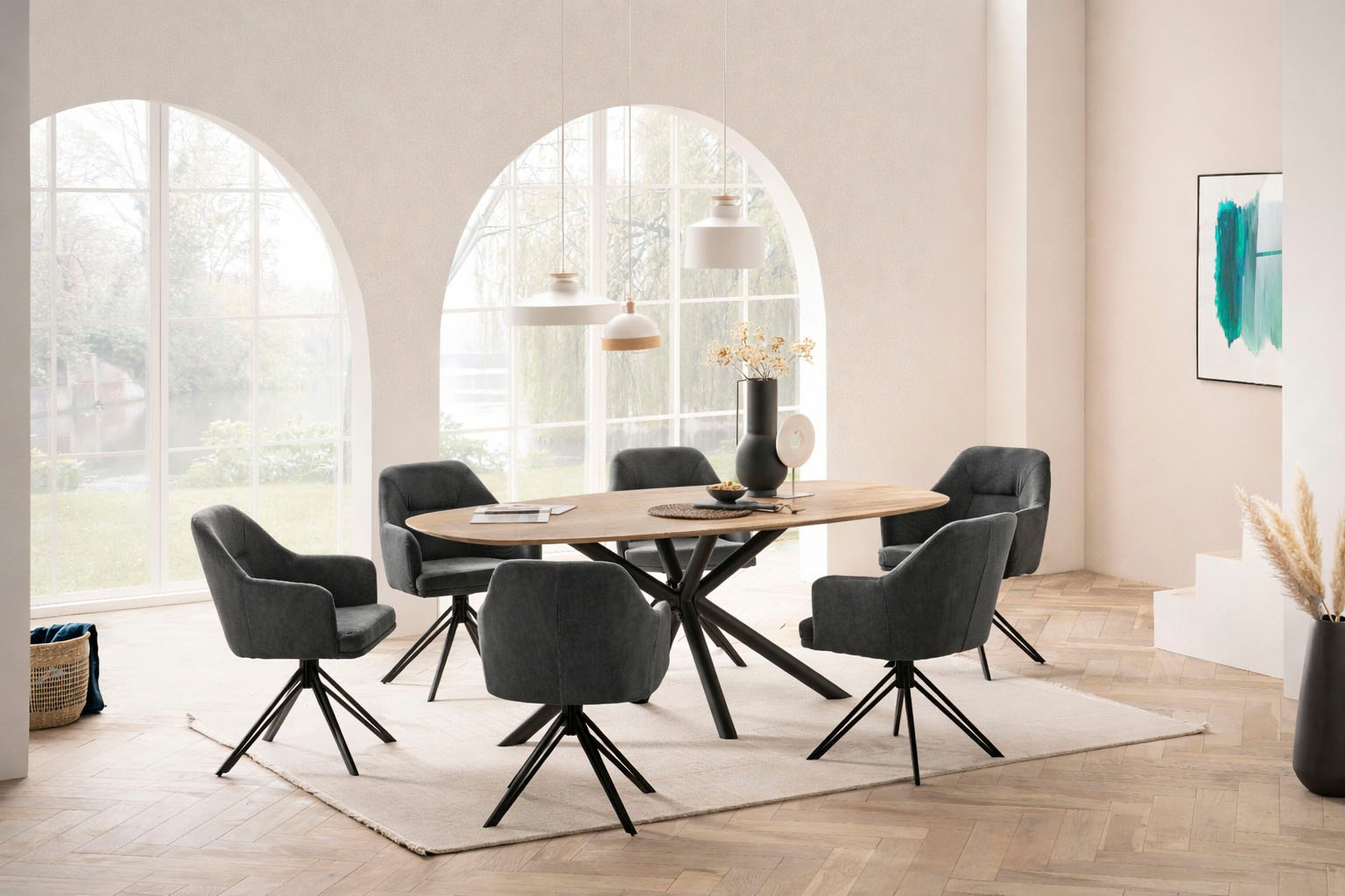 Home affaire Esszimmerstuhl »Inca« (Set) 2 Stk.mit Drehgestell