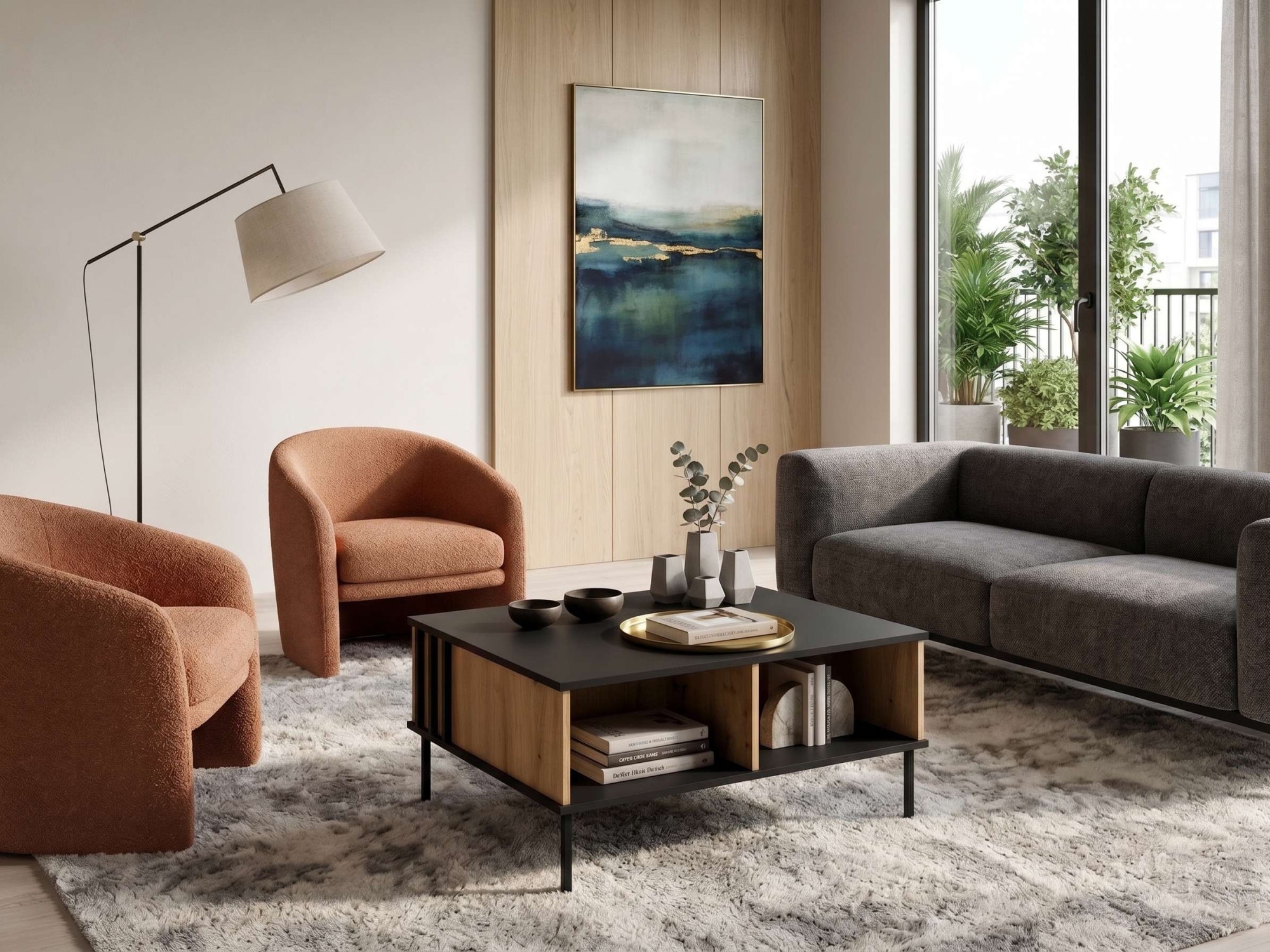 OTTO home Couchtisch »AELLOR Kaffeetisch mit viel Stauraum, modernes Design« Beistelltisch mit zusätzlichen Aufbewahrungsschränken