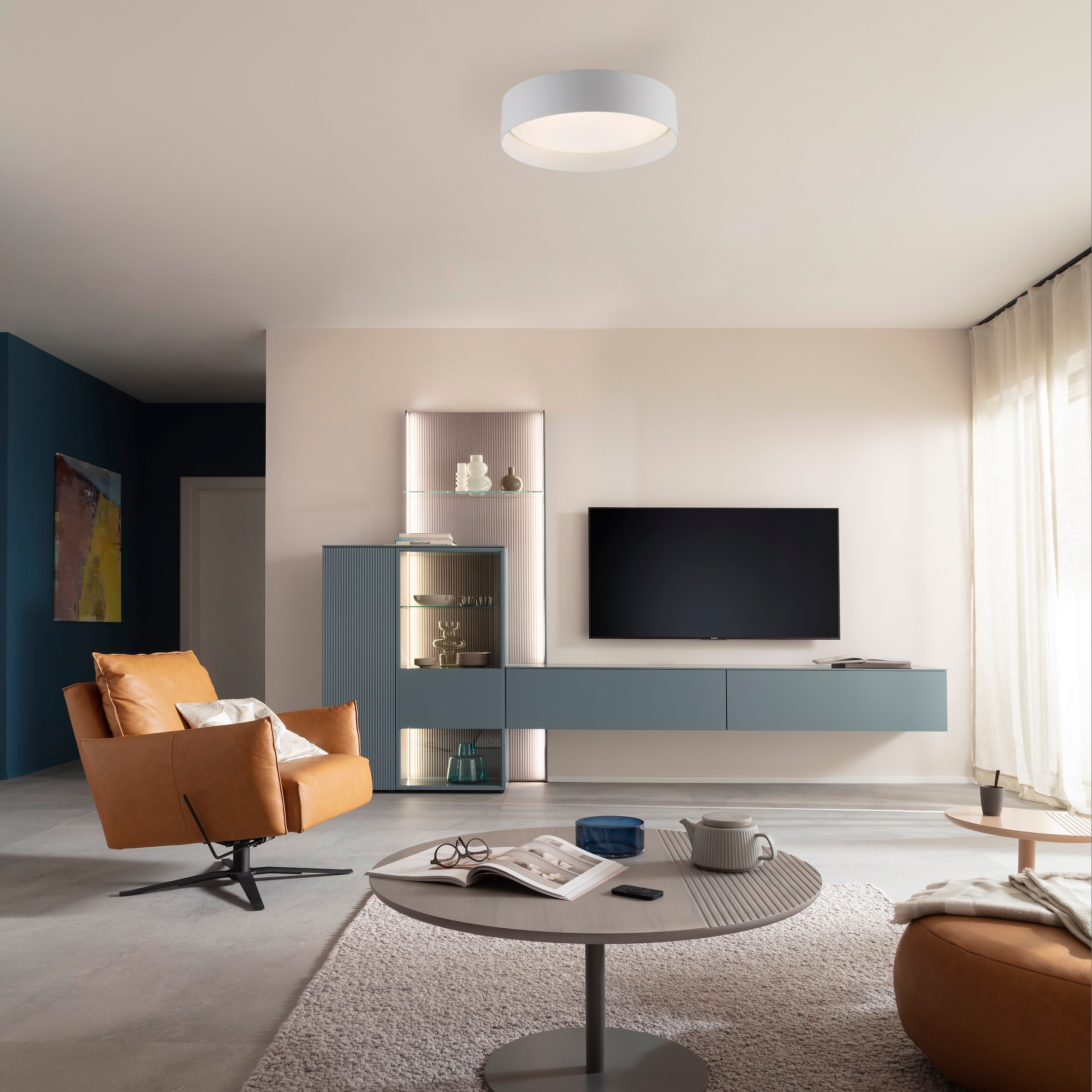 SCHÖNER WOHNEN-Kollektion LED Deckenleuchte »TAVOLI« LED-Board 1 Stk. warmweiß - kaltweiß SCHÖNER WOHNEN Kollektion, CCT 2700-5000K, IR-Fernbedienung, Dimmbar