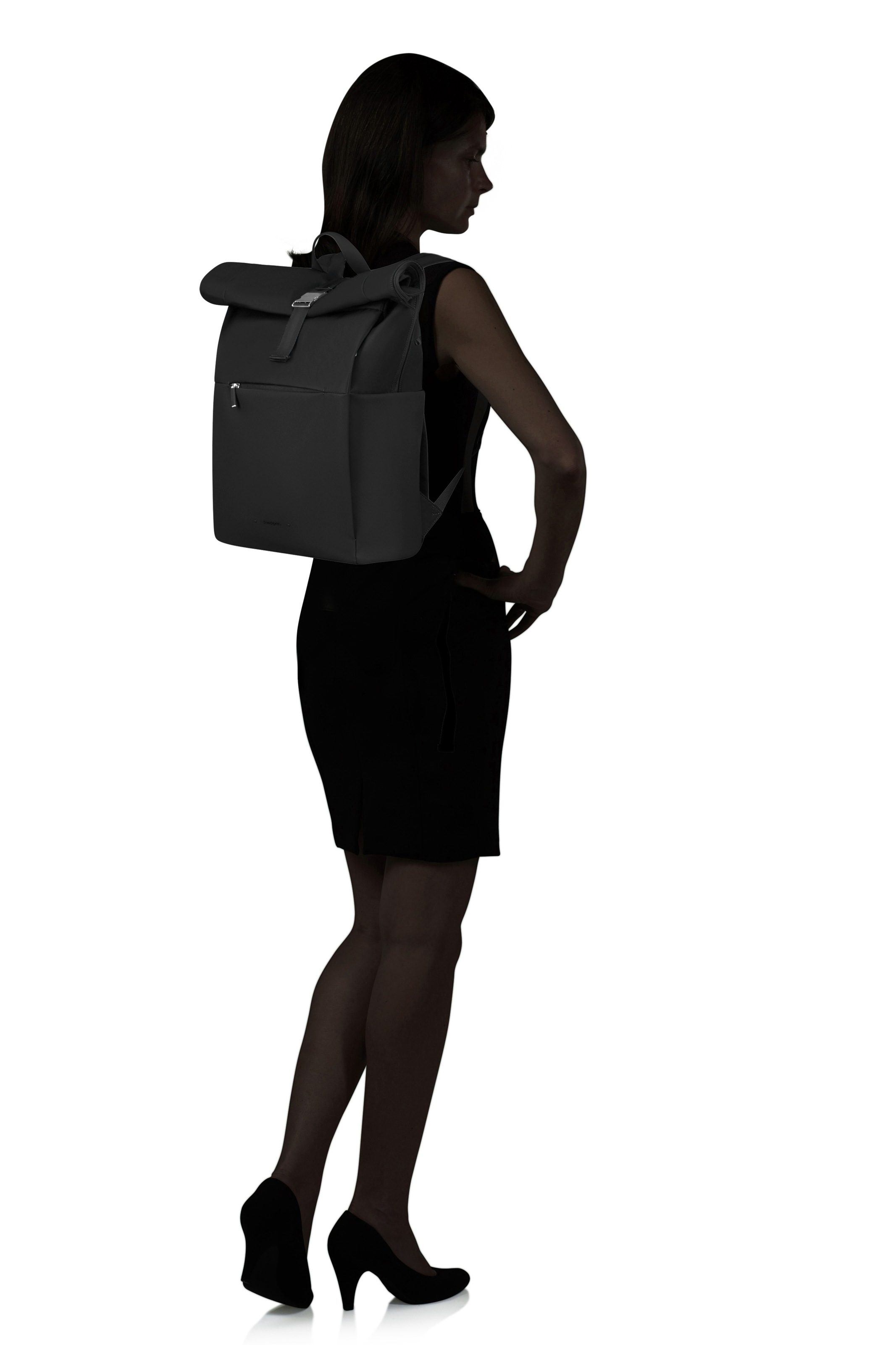 Samsonite Notebookrucksack »4PACK« Unisex Rolltop-Rucksack, Überschlag mit Klippverschluss