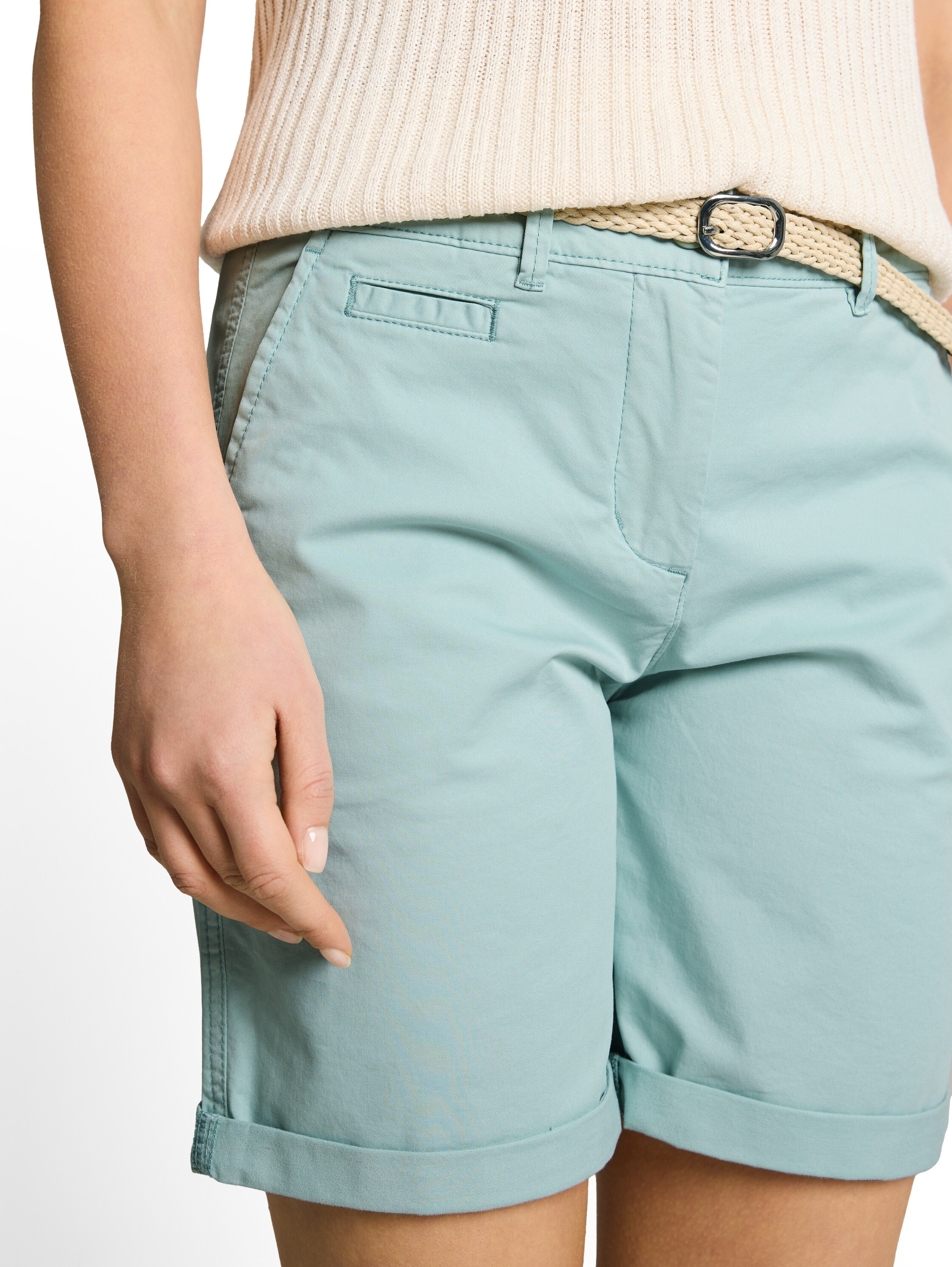 TOM TAILOR Chinoshorts »TOM TAILOR Chino Bermuda«  mit Gürtel und Stretch