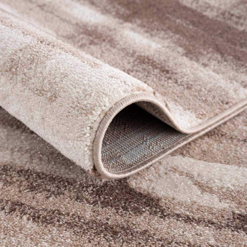 Carpet City Teppich »Moda«, rund, 11 mm Höhe, Kurzflor, Streifen-Muster, Weicher Flor