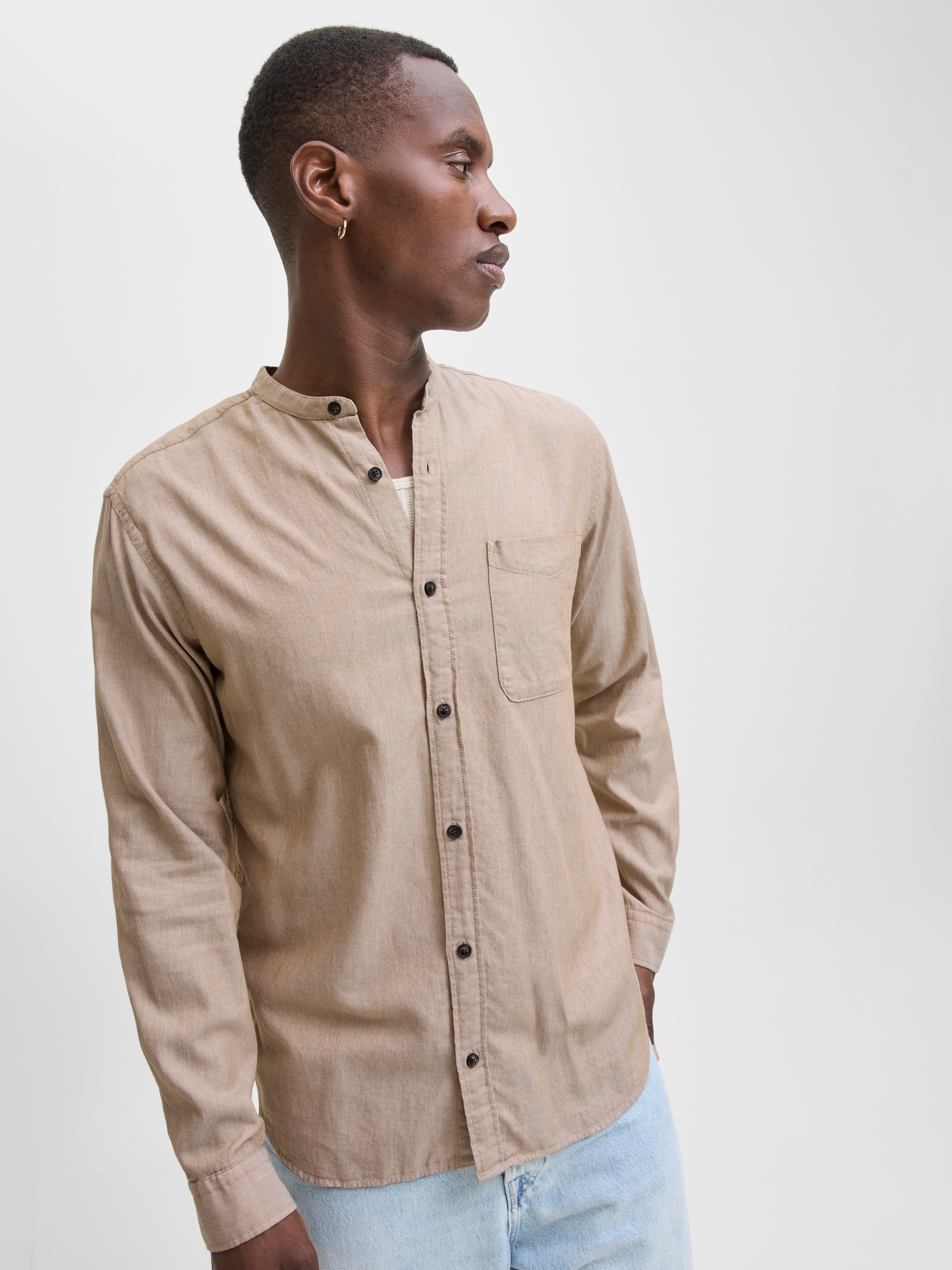 Jack & Jones Langarmhemd »JJEBAND MELANGE SHIRT L/S SN«