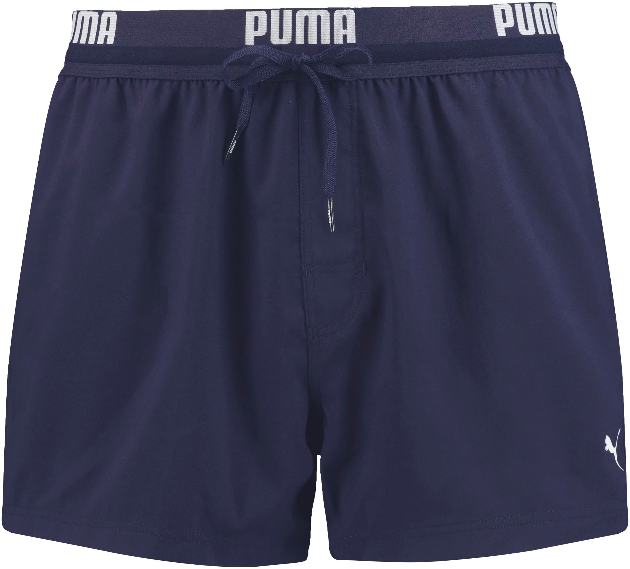 PUMA Badeshorts »PUMA SWIM MEN LOGO SHORT SHORTS 1P« Seitentaschen, Gesäßtasche mit Reißverschluss, Kordelzug