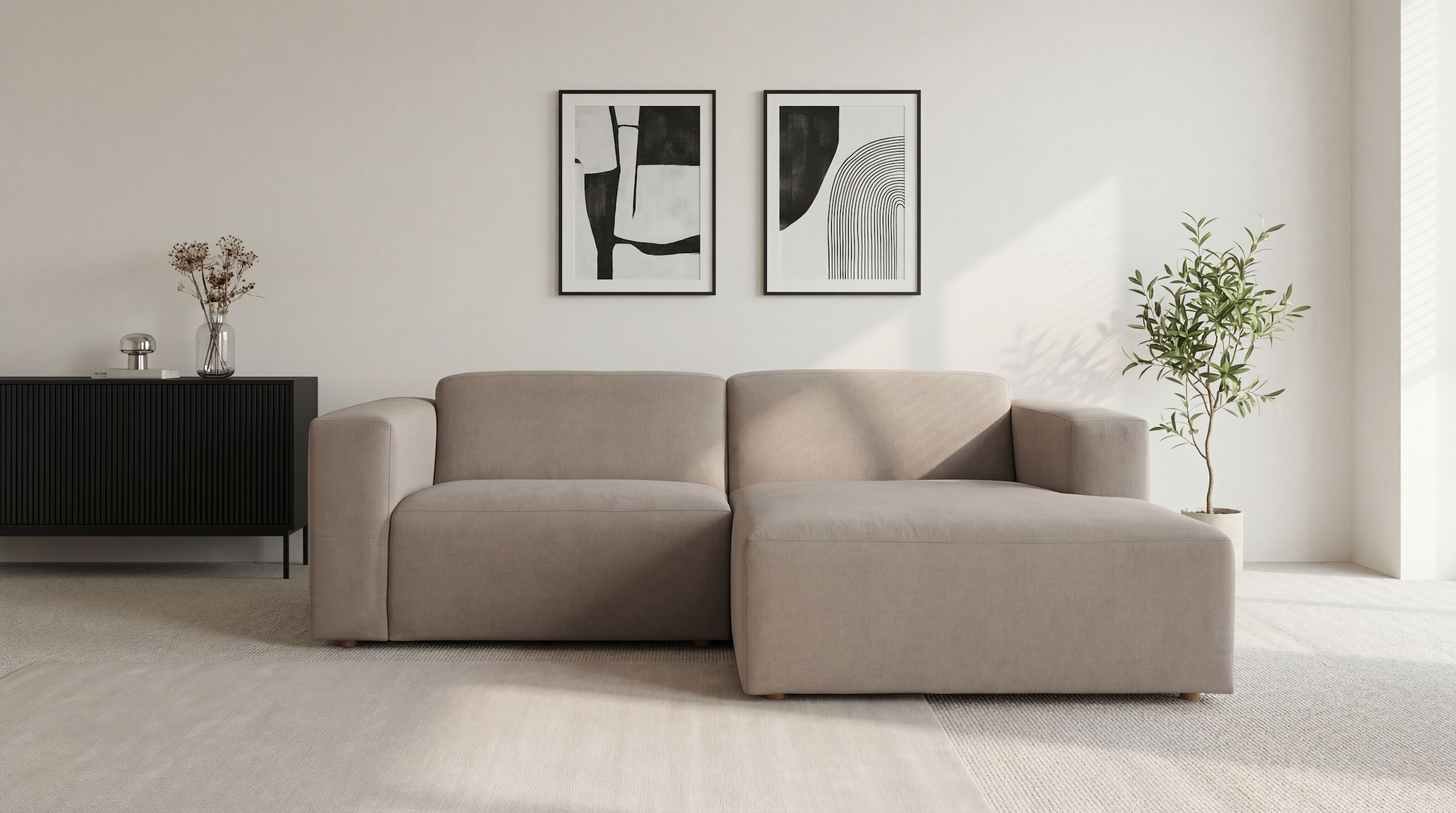 OTTO home Ecksofa »Kelani« mit dekorativer Knopfsteppung an den Armlehnen