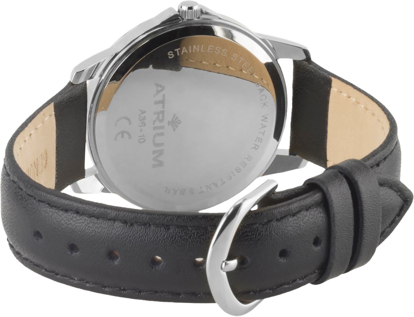 Atrium Quarzuhr Armbanduhr, Damenuhr, Herrenuhr, Lederarmband, analog