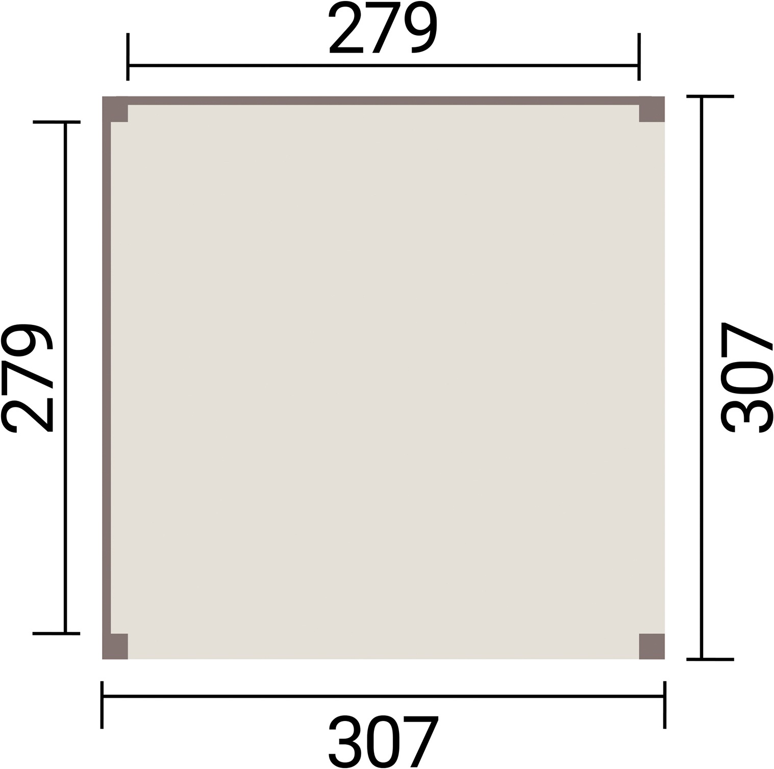 weka Holzpavillon »Lumley Lauben-Set Gr. 1.1« BxTxH: 307x307x245 cm