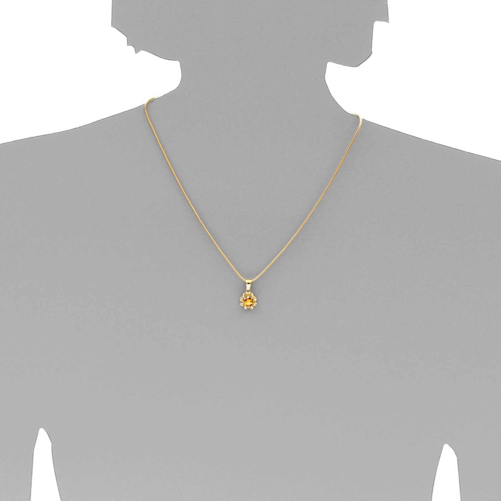OSTSEE-SCHMUCK Kettenanhänger »- Pia 6 mm - Gold 333/000 - Citrin«