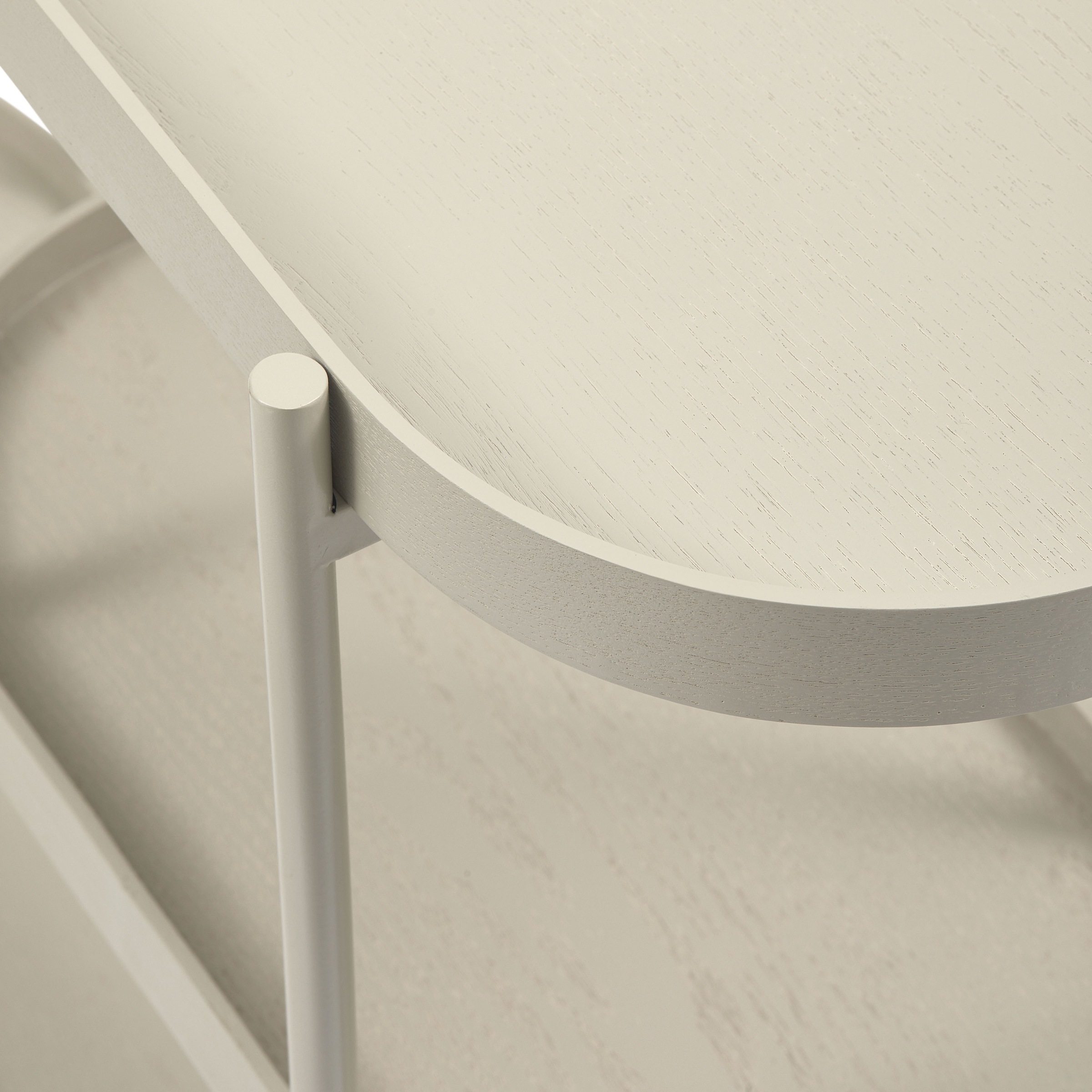 WOOOD Beistelltisch »Noan aus MDF mit pulverbeschichtetem Metallgestell, 90 x 28 x 80 cm« Tragkraft 5 kg pro Boden, Gestellrohr Ø 1,5 cm