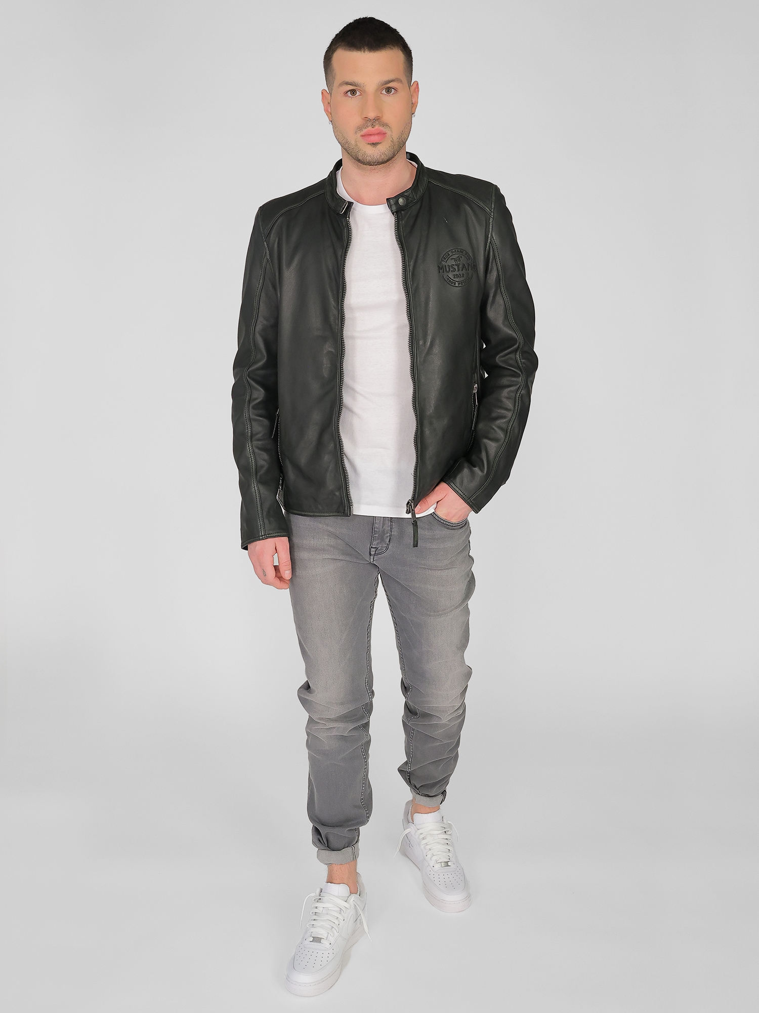 MUSTANG Bikerjacke »Lederjacke 31021308«