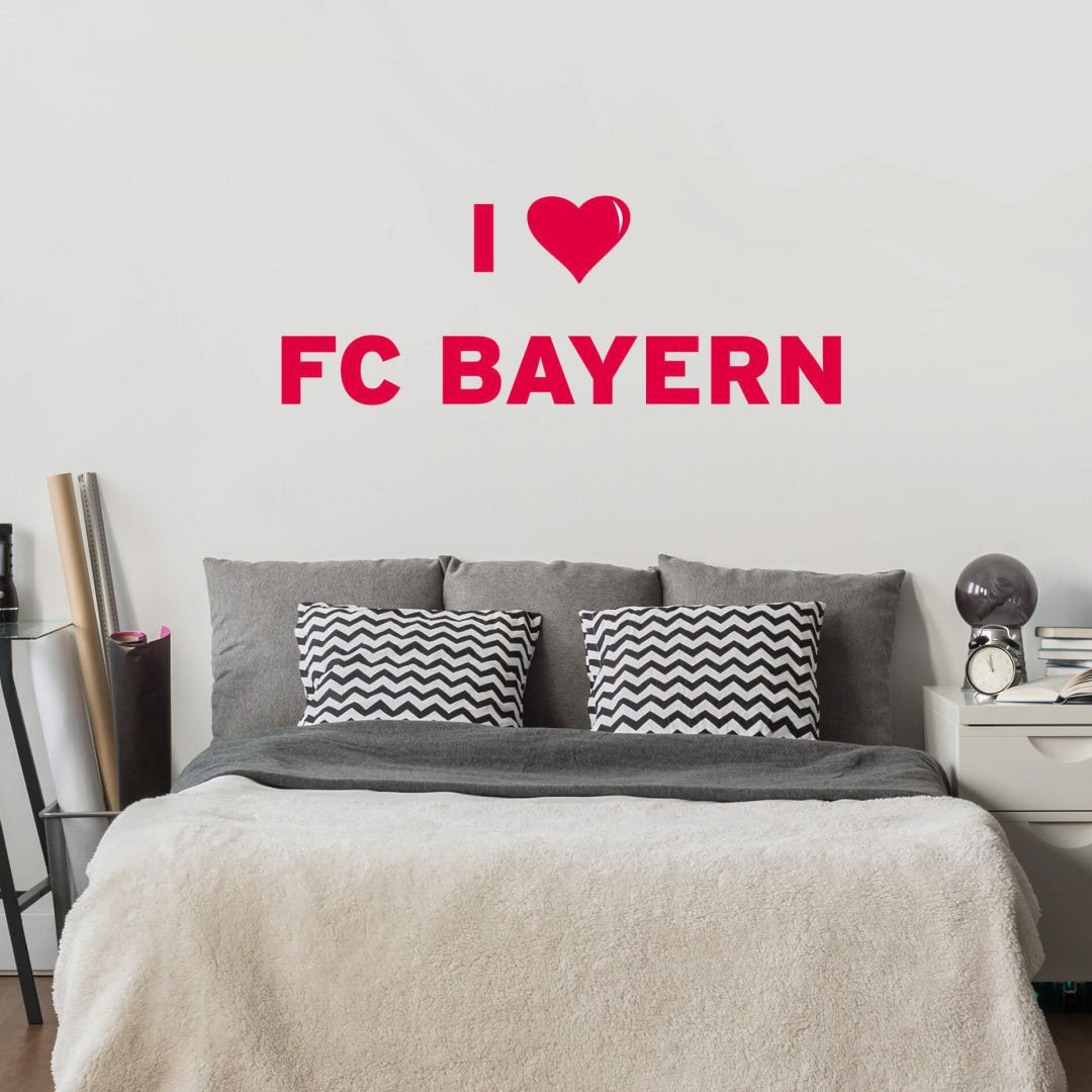 Wall-Art Wandtattoo »I LOVE FC auf kaufen Raten St.) BAYERN«, (1