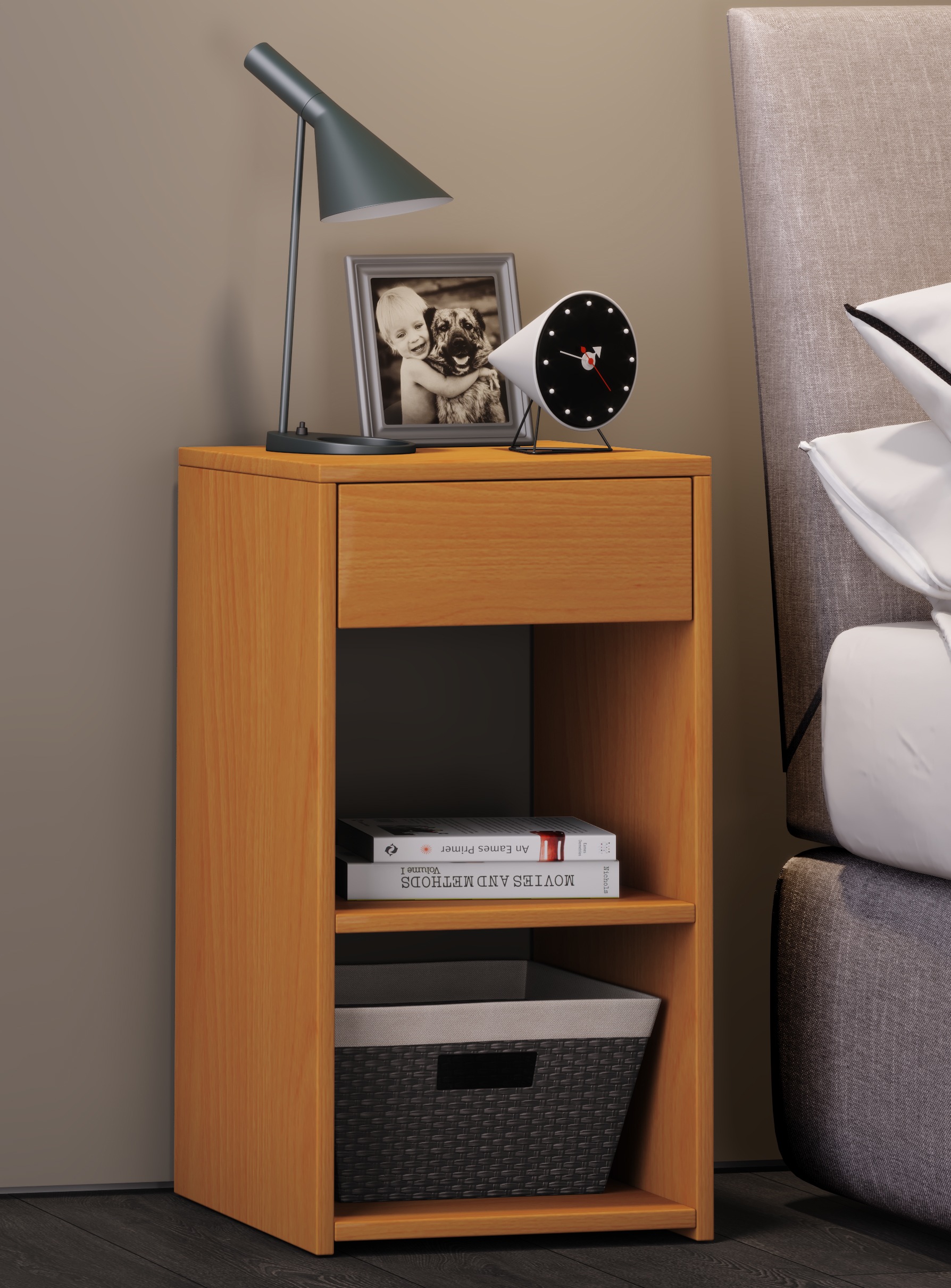 VCM Nachttisch »Holz Nachttisch Nachtschrank Sledo Schublade Maxi« 1 Stk. tlg.