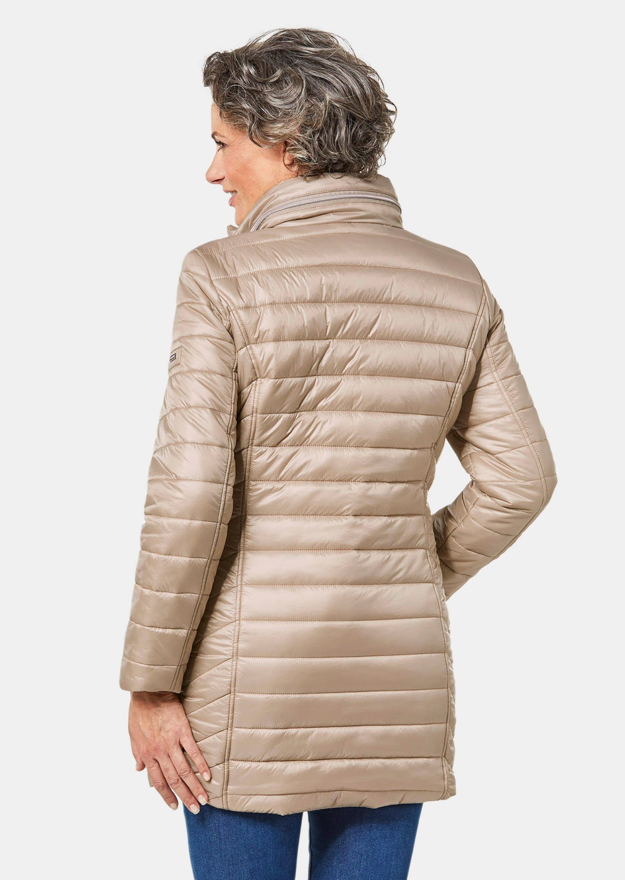 GOLDNER Kurzjacke »Longsteppjacke Figurschmeichelnde, leichte Longsteppjacke«