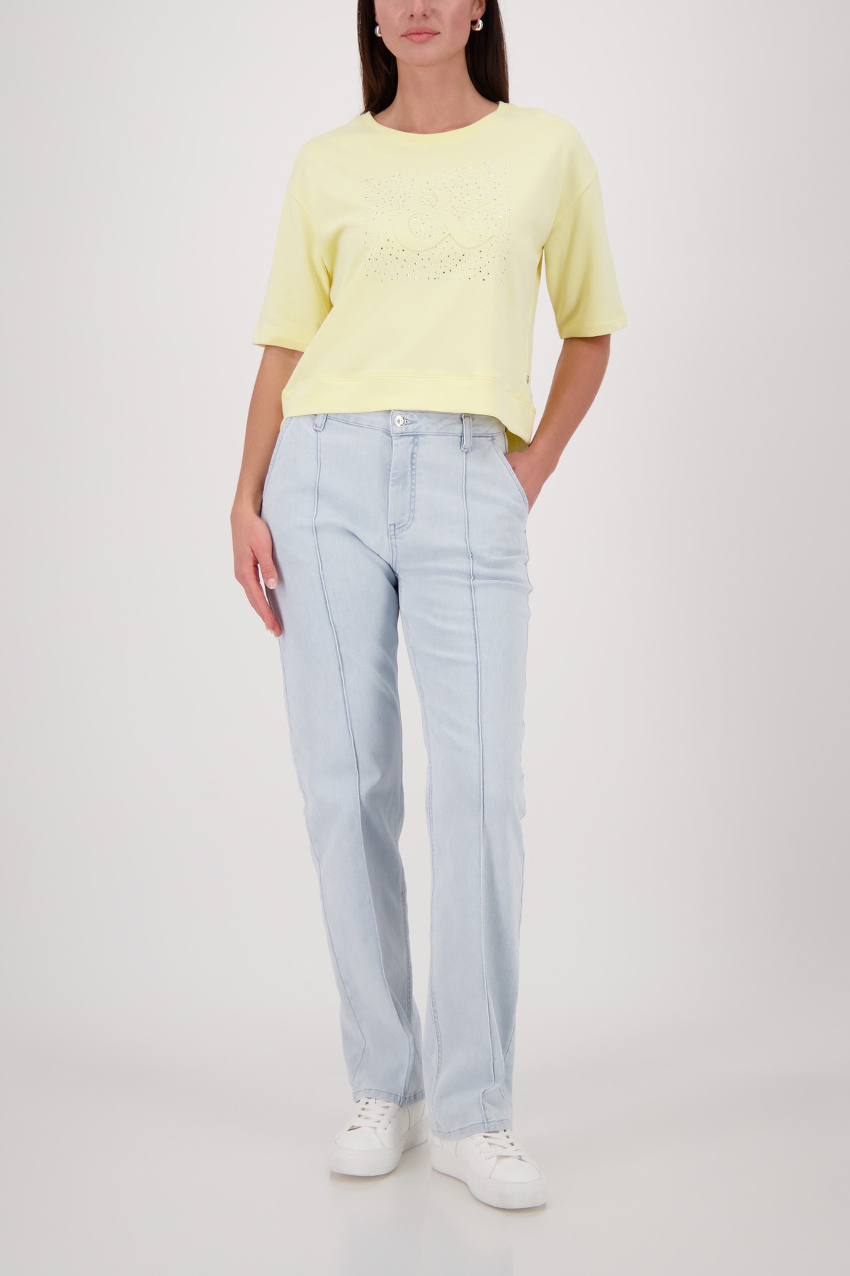 Monari Sweatshirt »Sweatshirt Basic Schmuck«, Regular fit mit Schmuck
