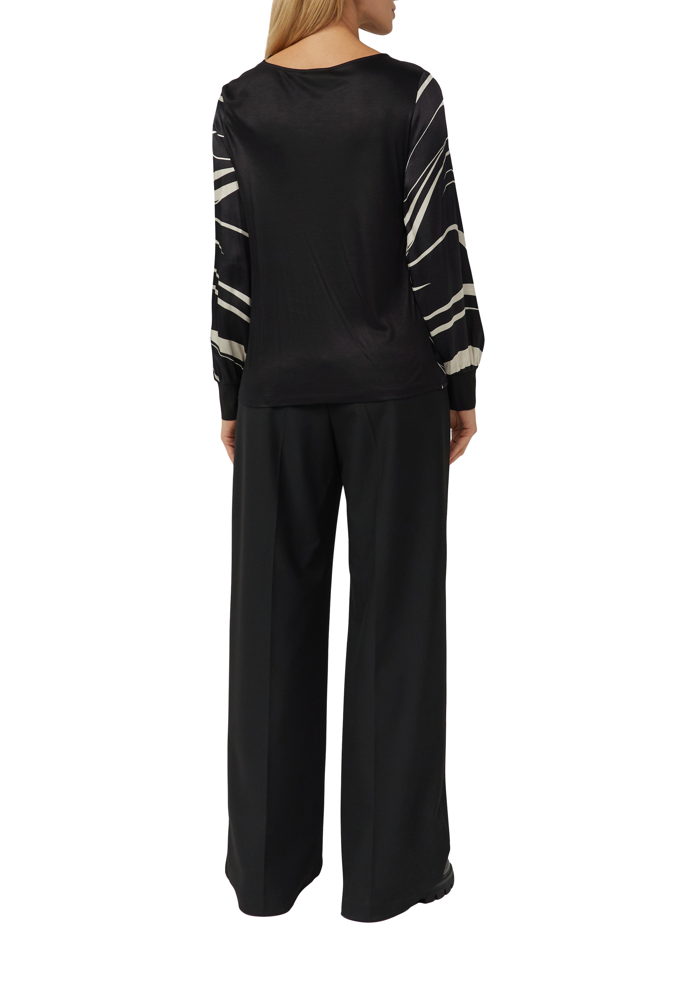 s.Oliver BLACK LABEL Langarmshirt mit All-Over Print