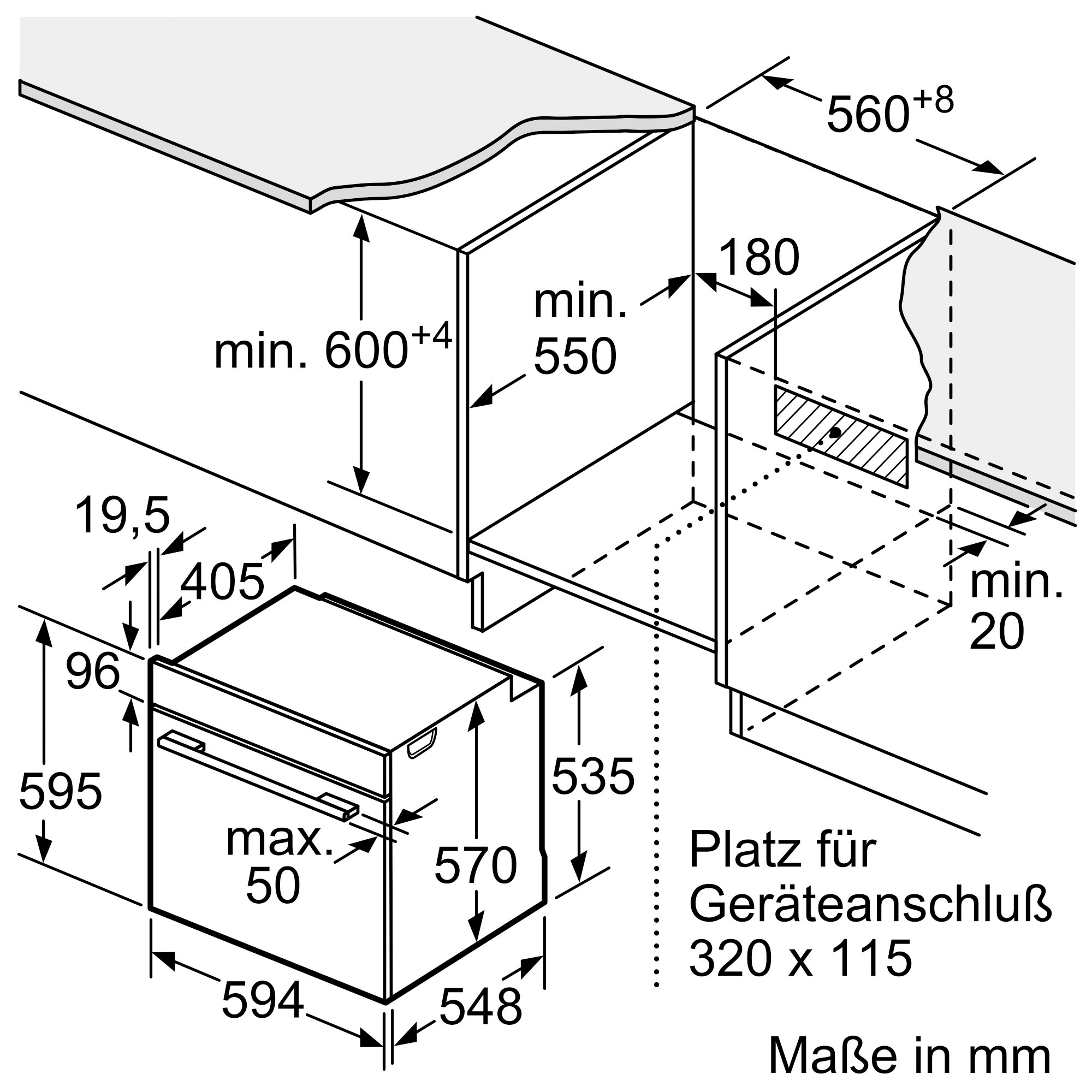 BOSCH Pyrolyse Backofen Serie 2 »HBA572BB4« mit Teleskopauszug nachrüstbar