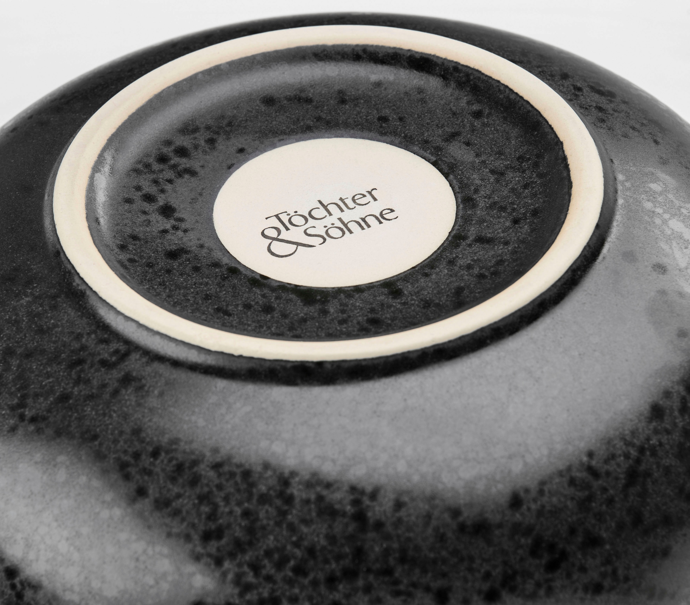 Töchter & Söhne Schale »Mia« 4 Stk. aus Steingut reaktiv glasierte Innenseite, matte schwarze Glasur auf der Außenseite