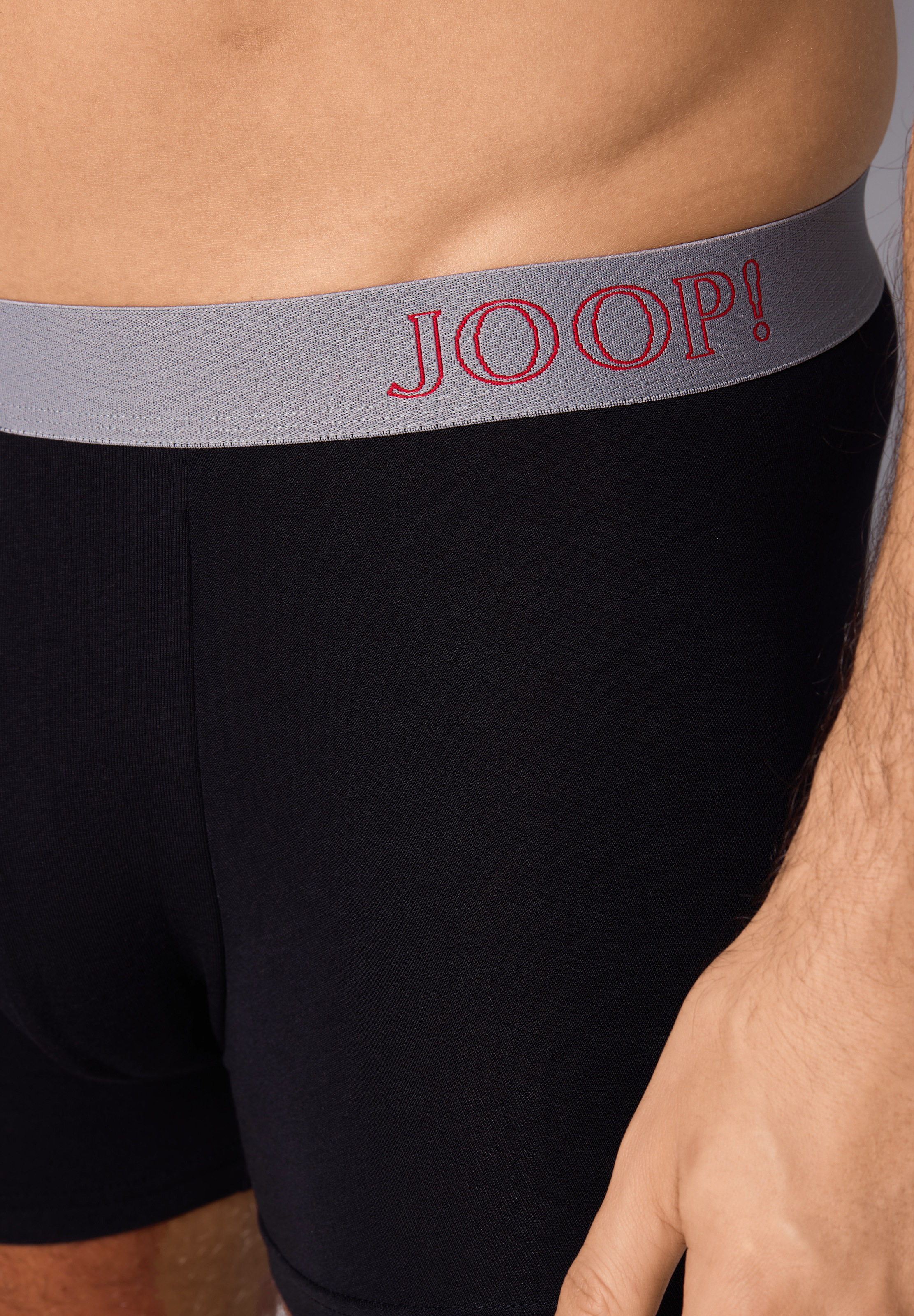JOOP! Boxershorts »Everyday« ohne Eingriffe, Cornflower-Design, elastischer Logobund