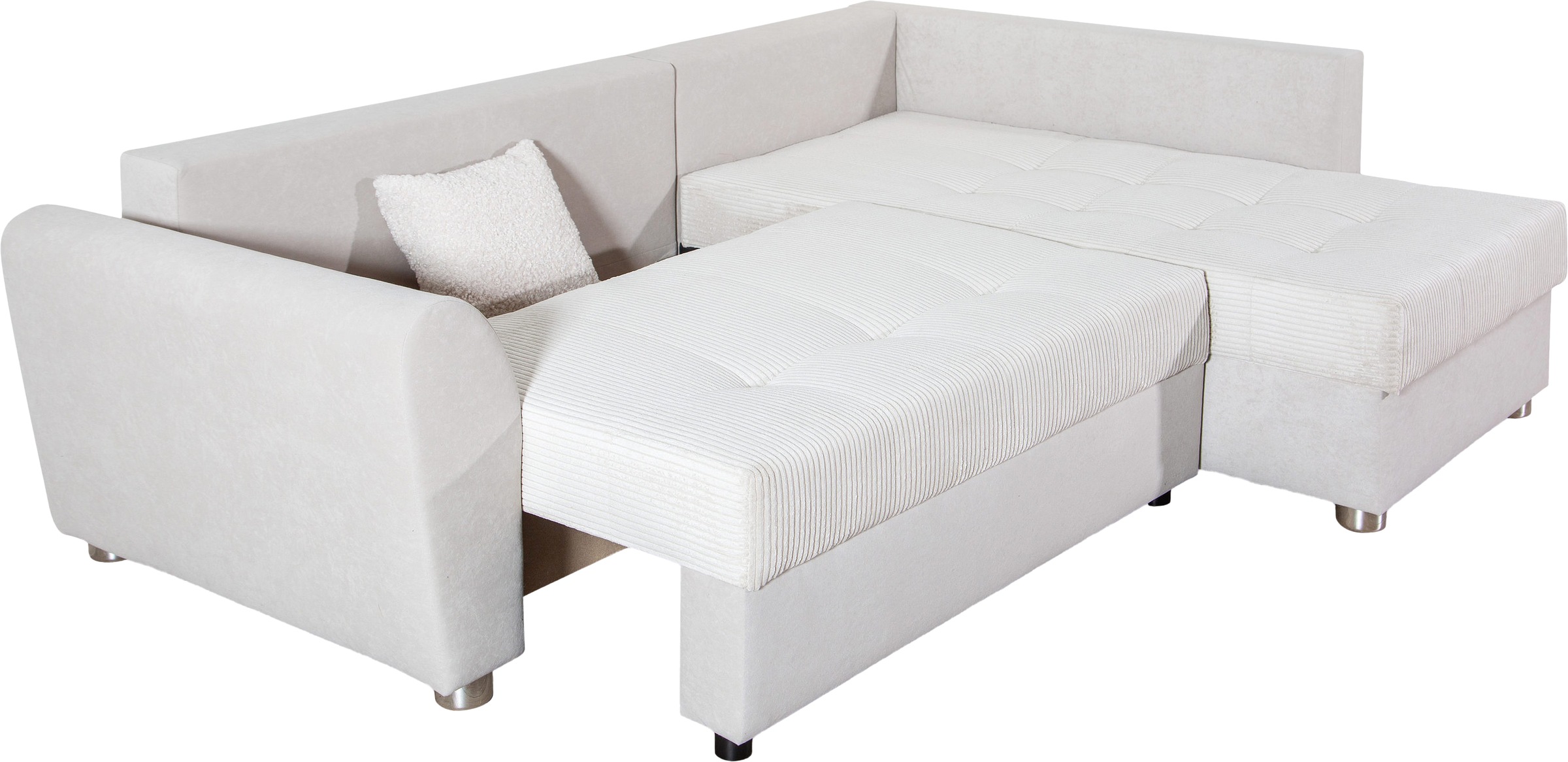 COLLECTION AB Ecksofa »Jana L-Form«, inkl. Bettfunktion,Bettkasten und Bonnelfederkern