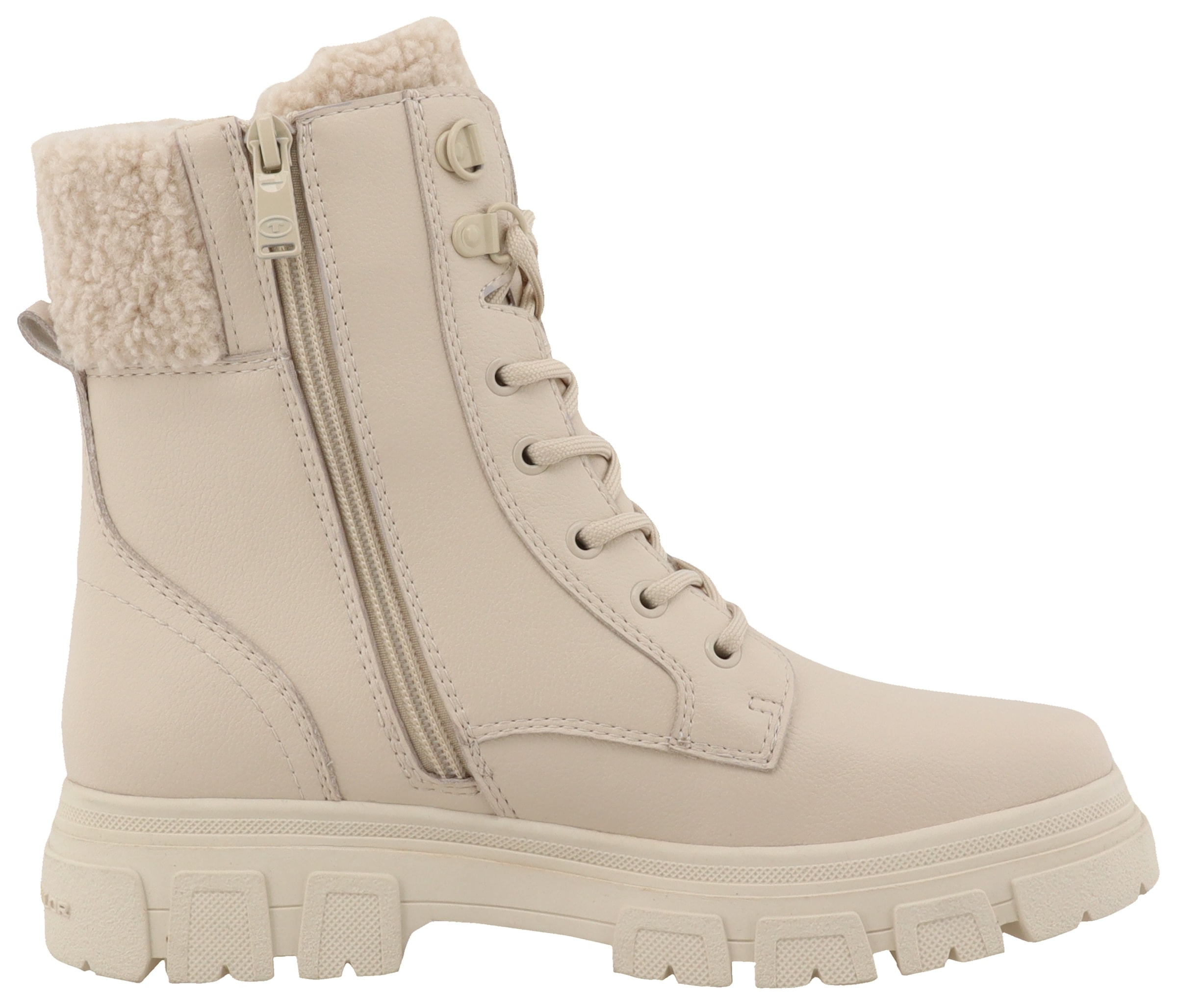 TOM TAILOR Winterboots, Blockabsatz, Schnürboots, mit Innenreißverschluss, Weite G