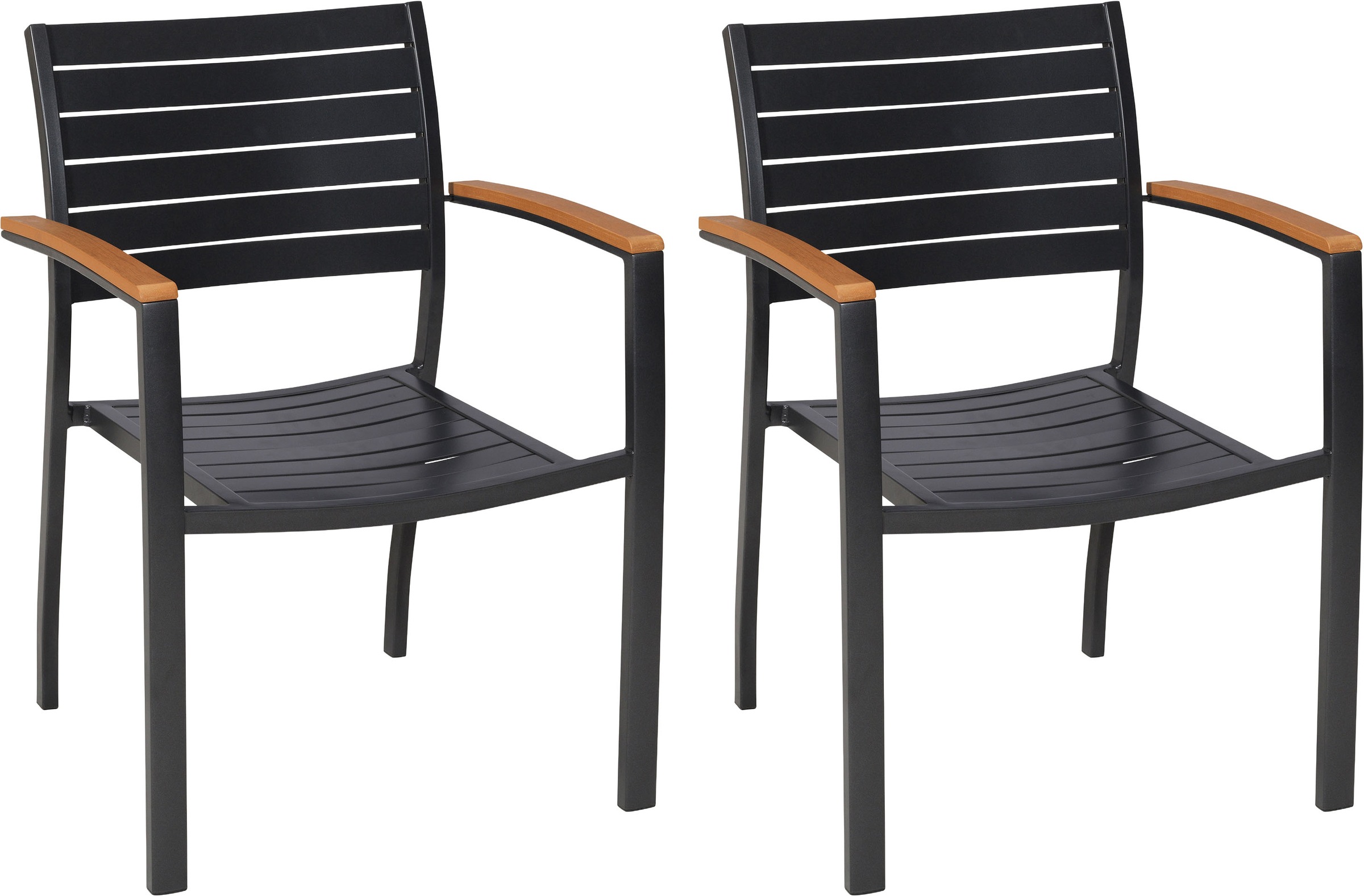 MERXX Gartensessel »Astros« Set, 2 Stk. tlg. Armlehnen aus Kunststoff