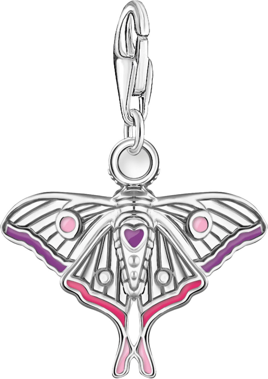 THOMAS SABO Charm-Einhänger »Charm Nachtfalter bunt, 2209-565-7, 2209-691-7«, mit Zirkonia (synth.)