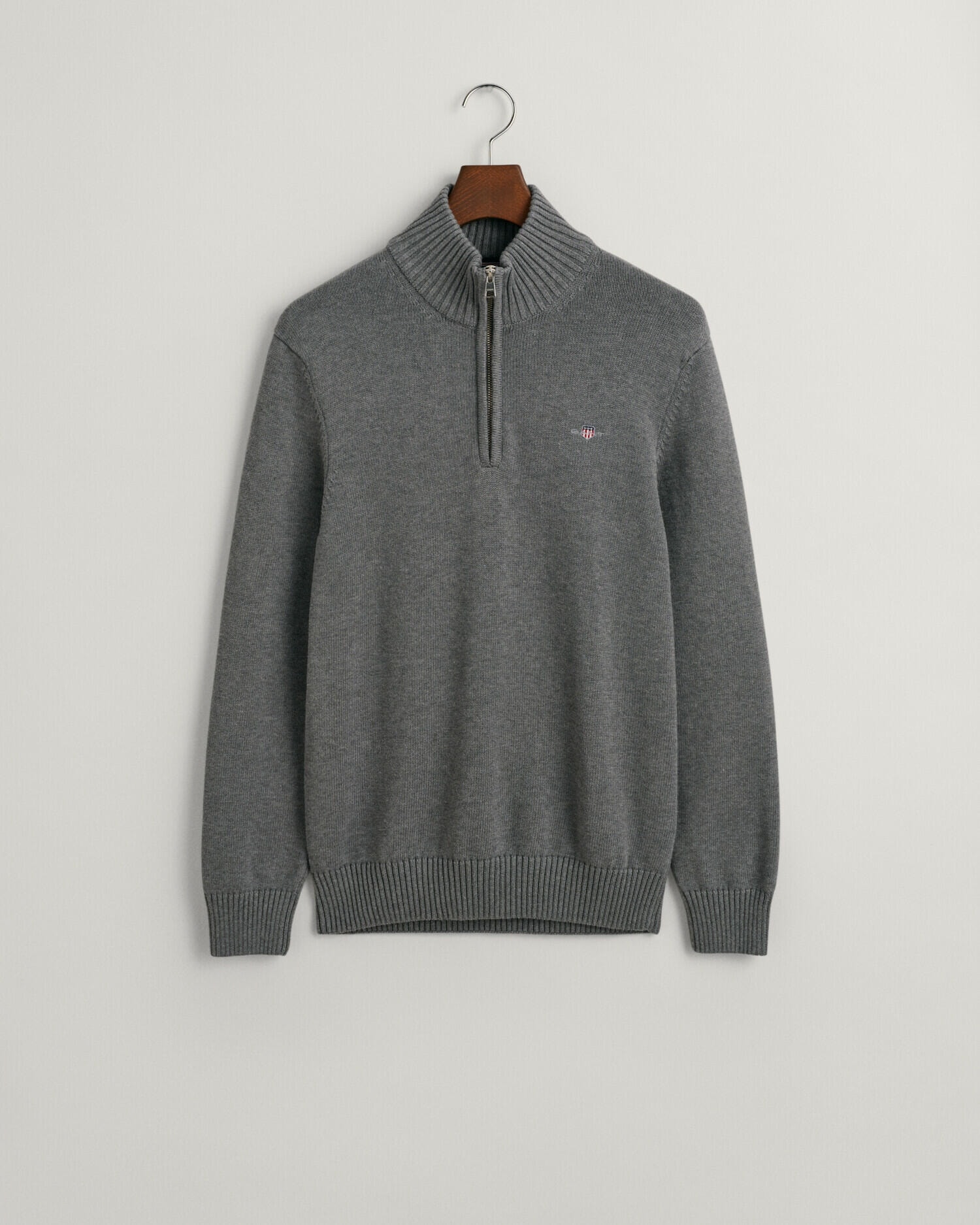 Gant Troyer »CASUAL COTTON HALF ZIP«, mit grafischer Logostickerei auf der Brust