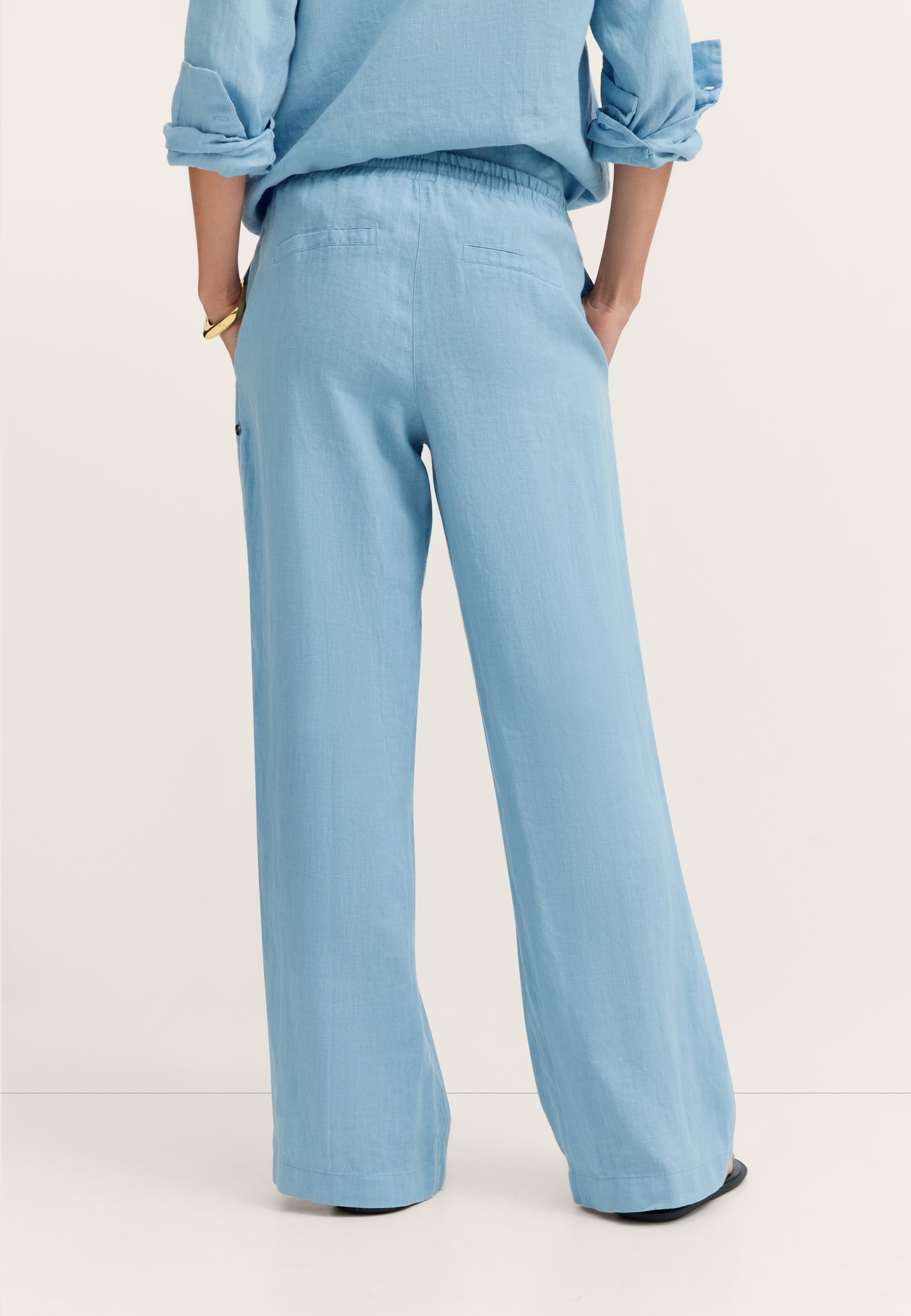 bugatti Leinenhose  Modern Fit mit entspannter Bundlösung
