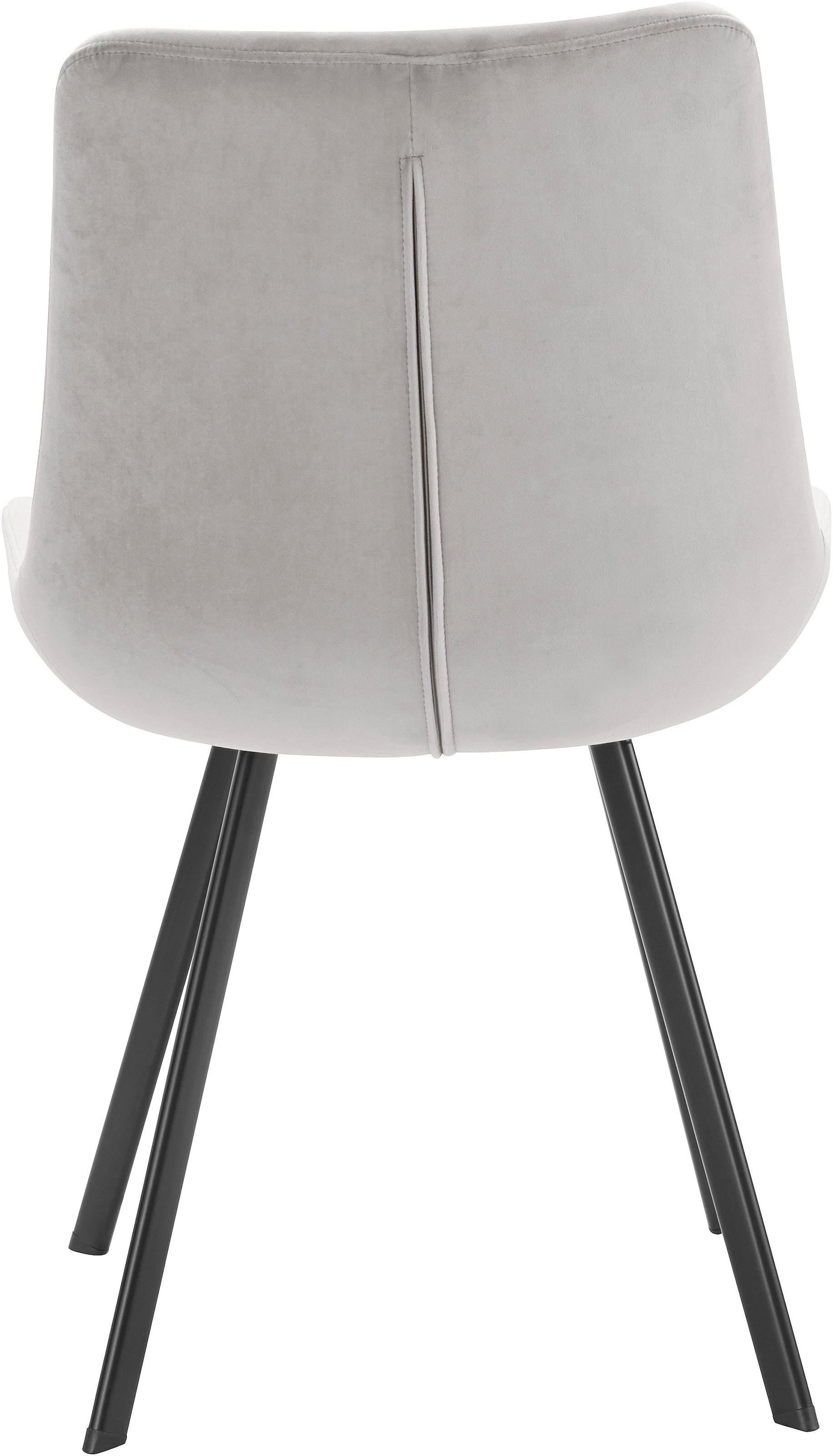 Homexperts Esszimmerstuhl »Rose«, (Set), 2 St., Samtstoff, Bezug in Samtstoff