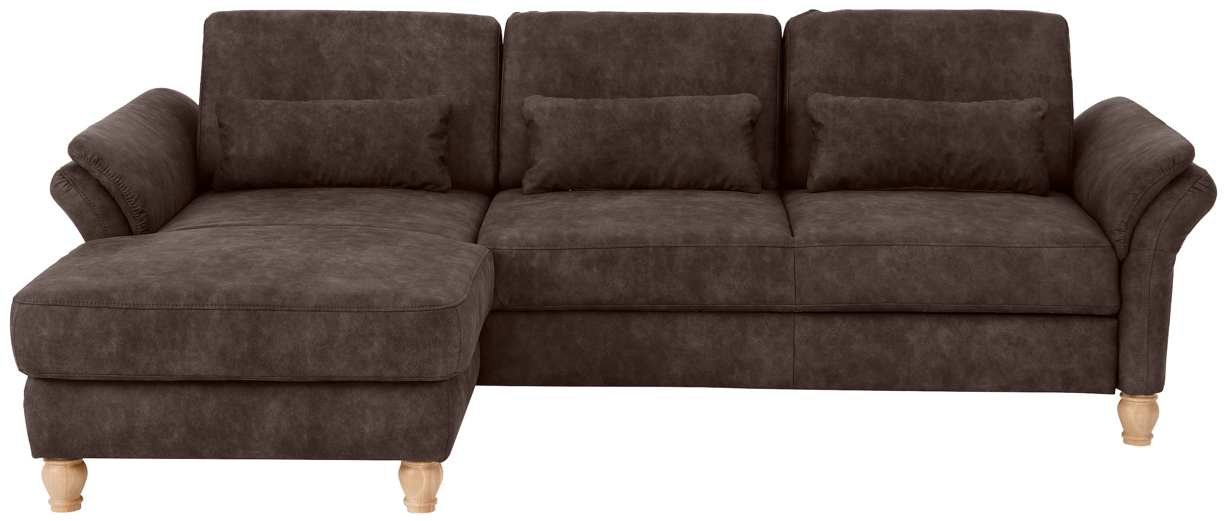 Home affaire Ecksofa »Palace L-Form«, incl. Sitztiefenverstellung, wahlweise mit Bettfunktion und Stauraum