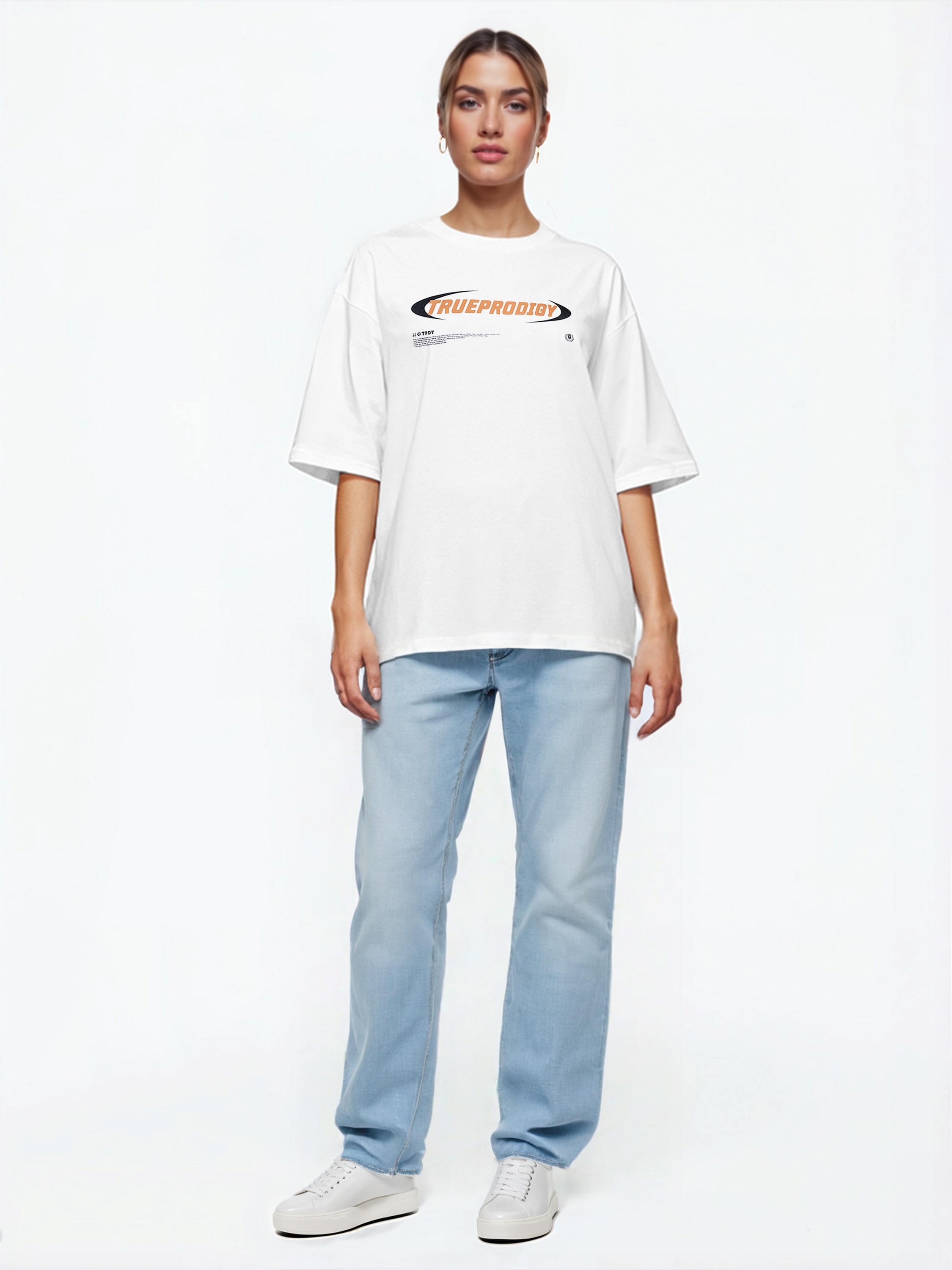 trueprodigy Oversize-Shirt »Ravi F Logo Print Oversized Rundhals«