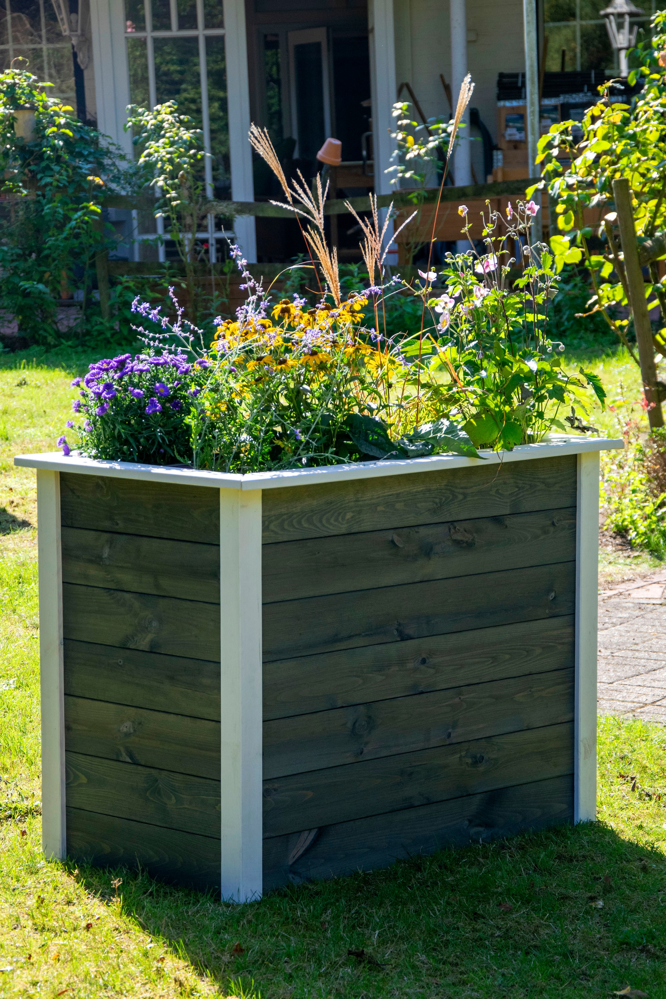 dobar Hochbeet »Two-Tone«, Bausatz, aus FSC®-zertifiziertem Kiefernholz, wetterfest grau lasiert