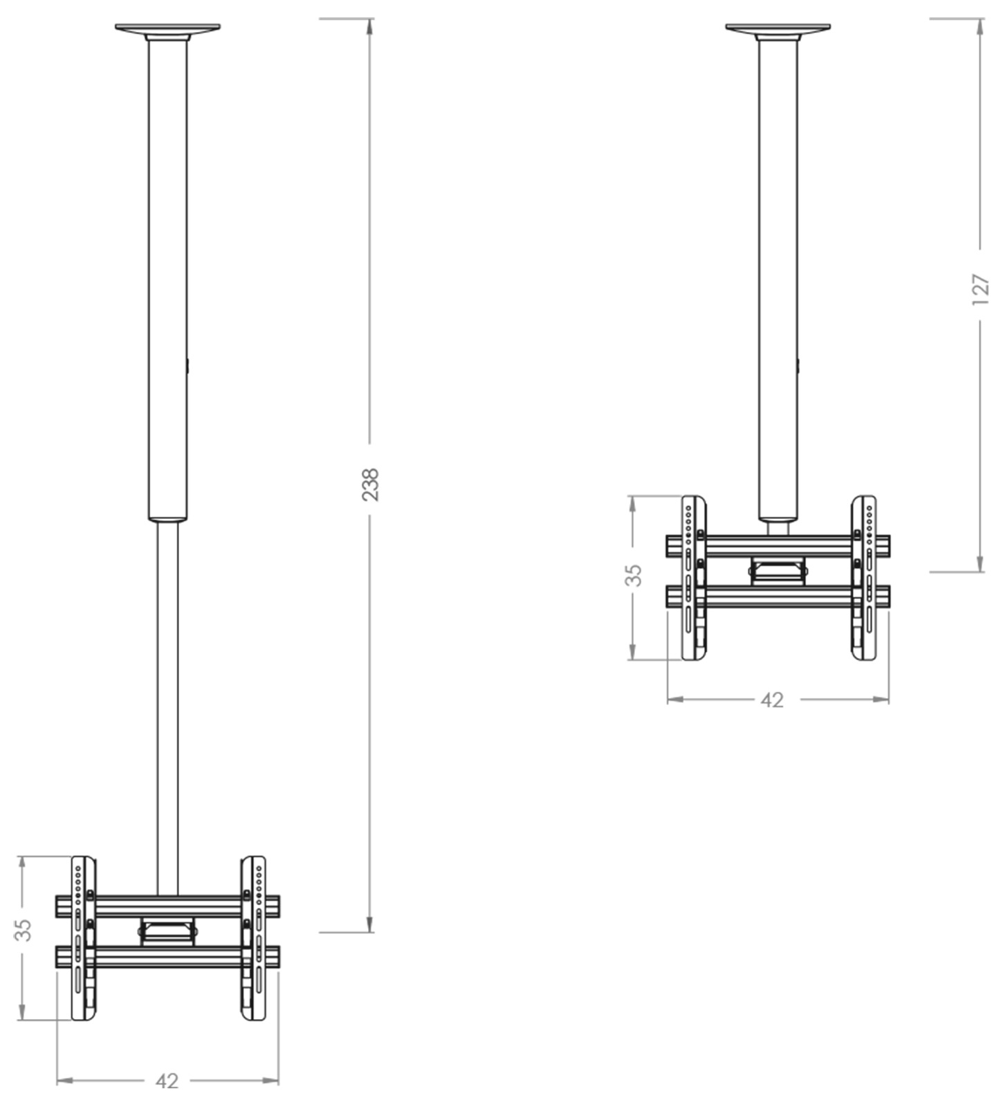VCM TV-Deckenhalterung »Universal VESA TV Deckenhalterung Halter CM3 Maxi«, (VCM CM)