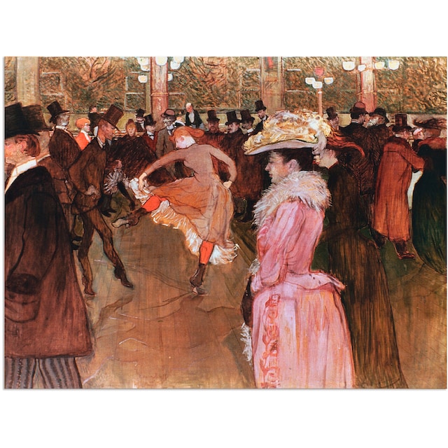 Artland Wandbild »Der Tanz im Moulin Rouge, 1890«, Gruppen & Familien, (1 St.),  als Alubild, Leinwandbild, Wandaufkleber oder Poster in versch. Größen auf  Rechnung kaufen
