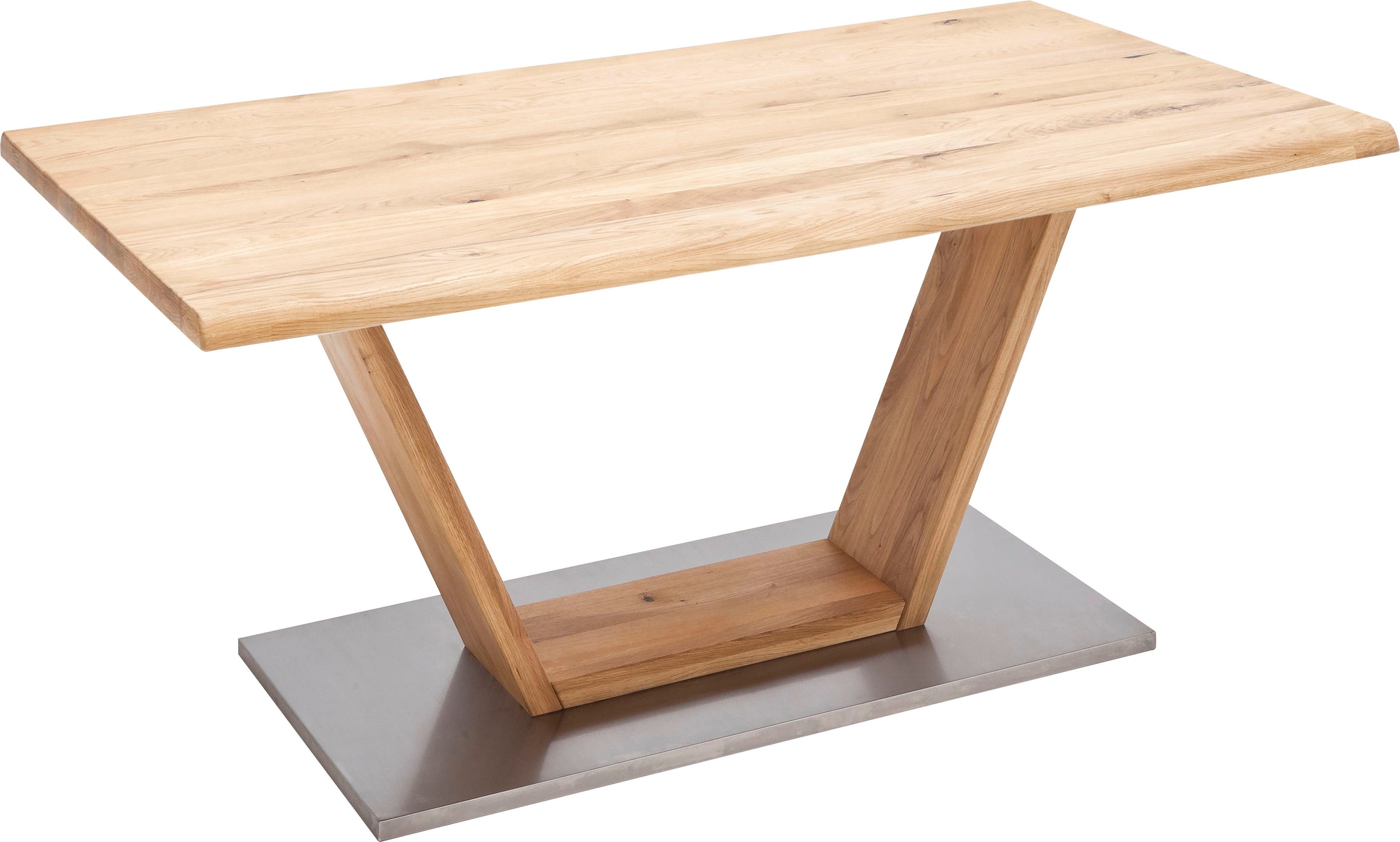 MCA furniture Esstisch Baumkante, Esstisch gerader auf Tischplatte geteilter Massivholz oder bestellen Kante Rechnung mit »Greta«
