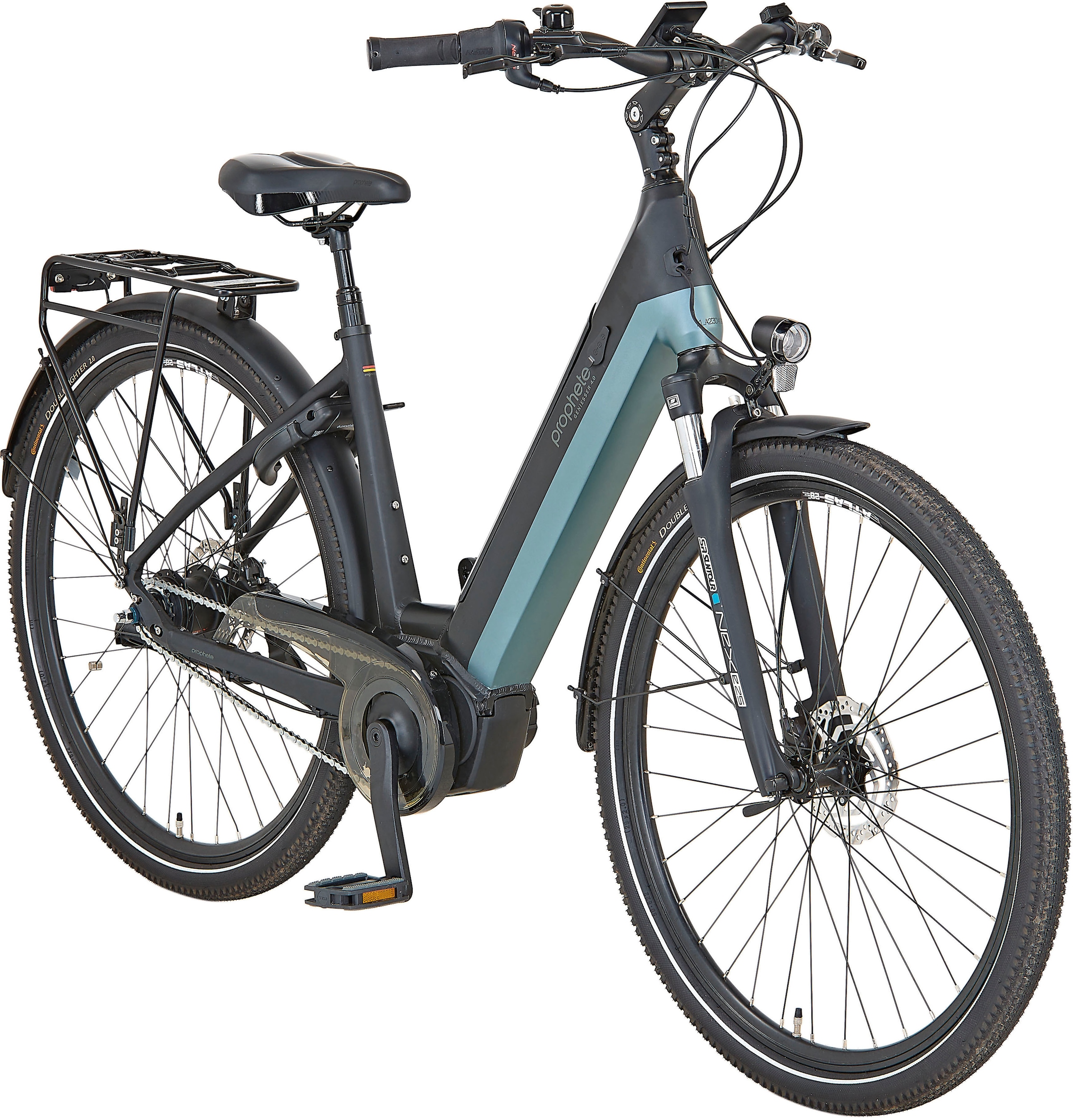 Prophete E-Bike »Geniesser 4.0«, 7 Gang, Shimano, Nexus, Mittelmotor 250 W, (mit integr. Rahmenschloss ART zertifiz.), Pedelec, Elektrofahrrad für Damen u. Herren