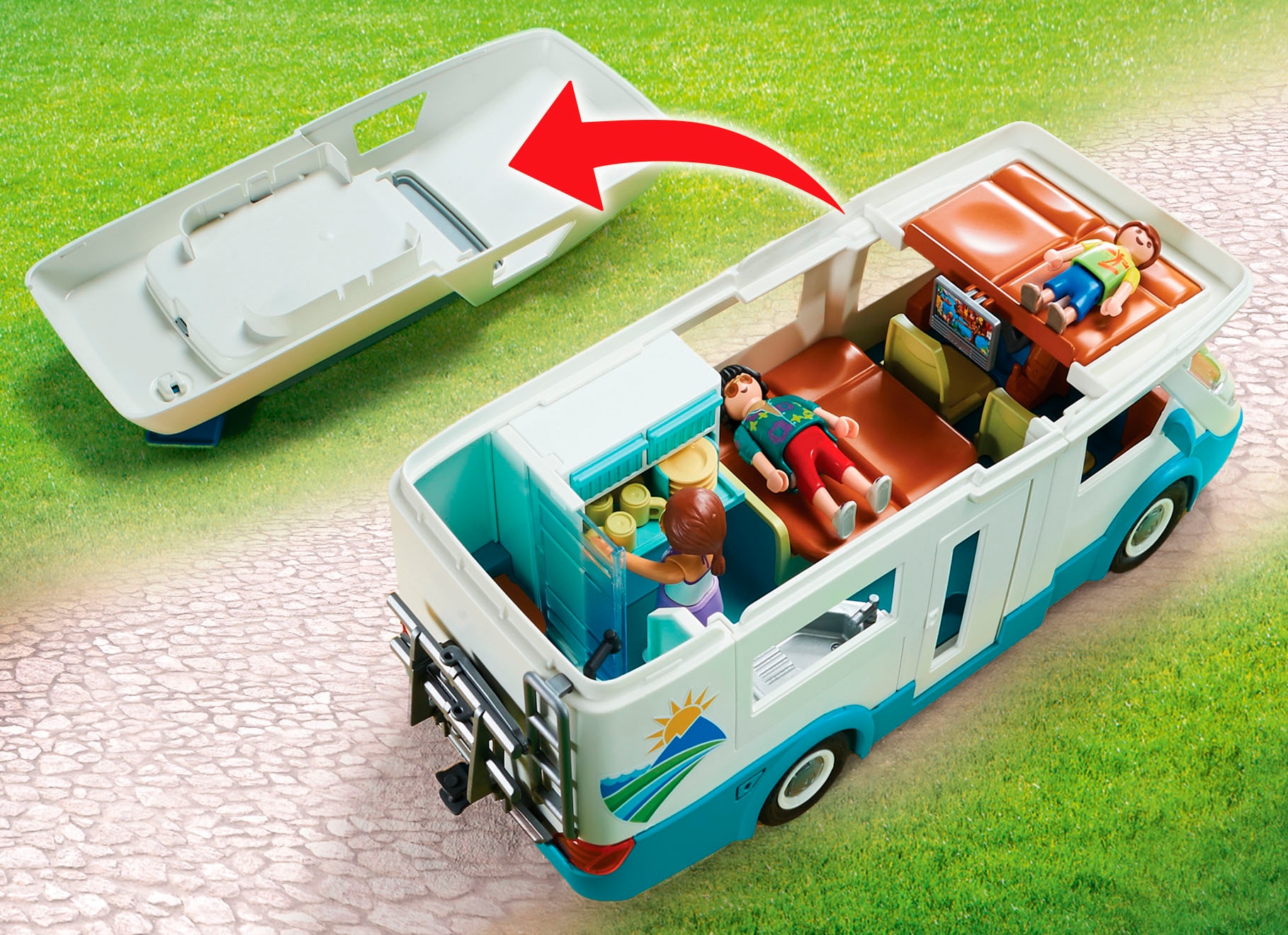 Playmobil® Konstruktions-Spielset »Familien-Wohnmobil (70088), Family Fun« Made in Europe