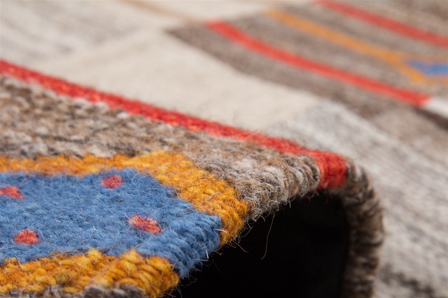 Kayoom Teppich »Radical 220«, rechteckig, 15 mm Höhe, Handgewebter Jacquard-Kilim, hochwertige Materialmischung