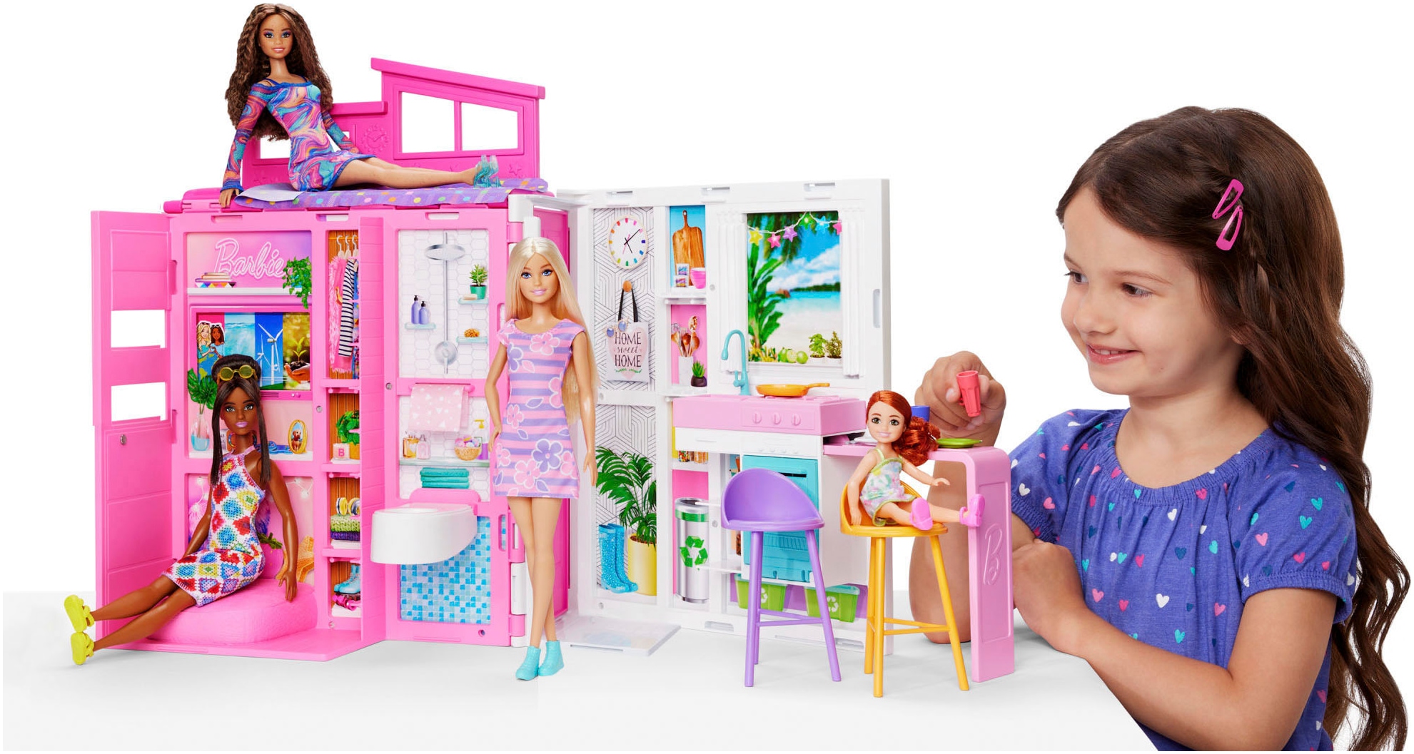 Barbie Puppenhaus »Mitnehmhaus«, inklusive einer Barbie Puppe