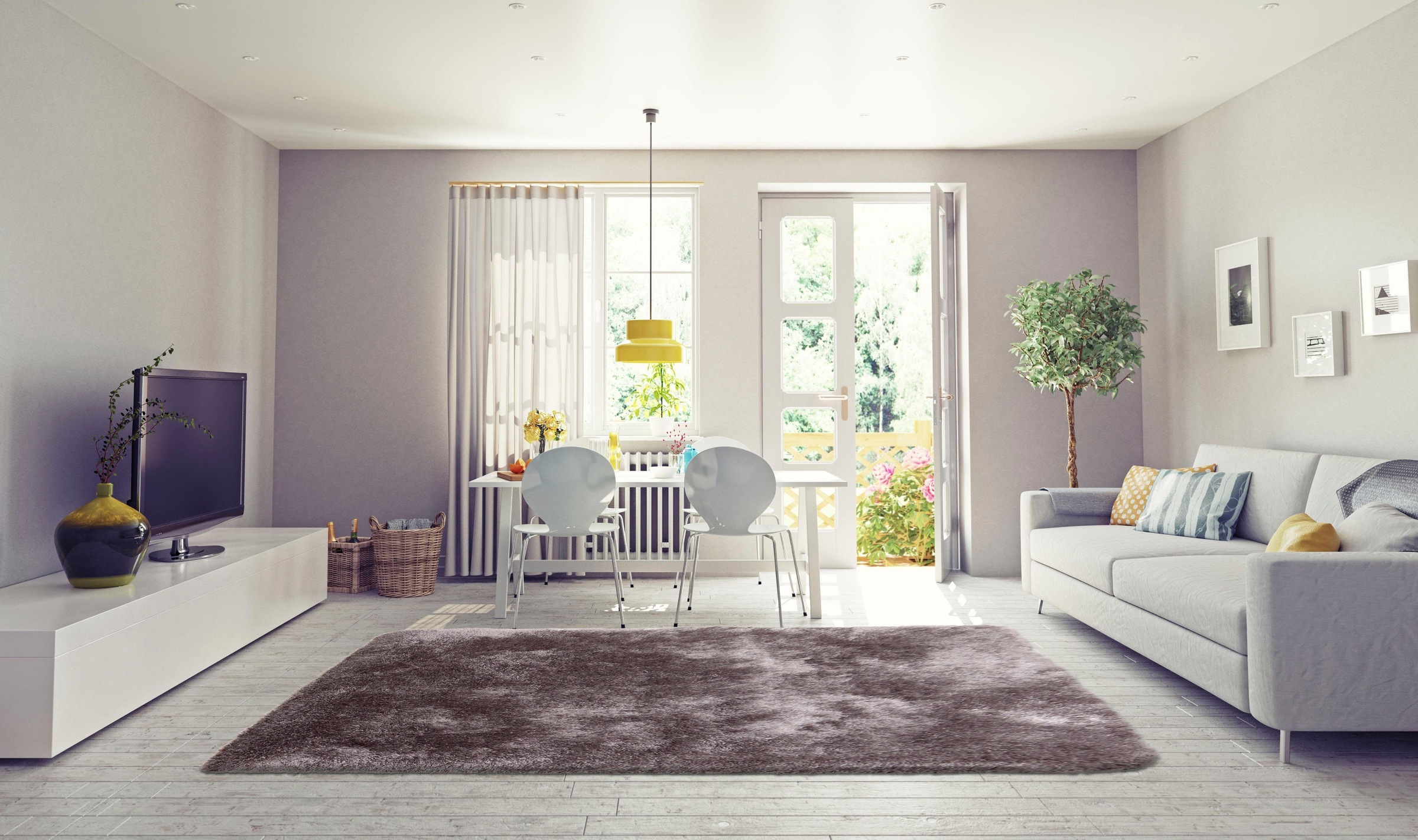 my home Hochflor-Teppich »Barin«, rechteckig, 90 mm Höhe, besonders weicher Teppich
