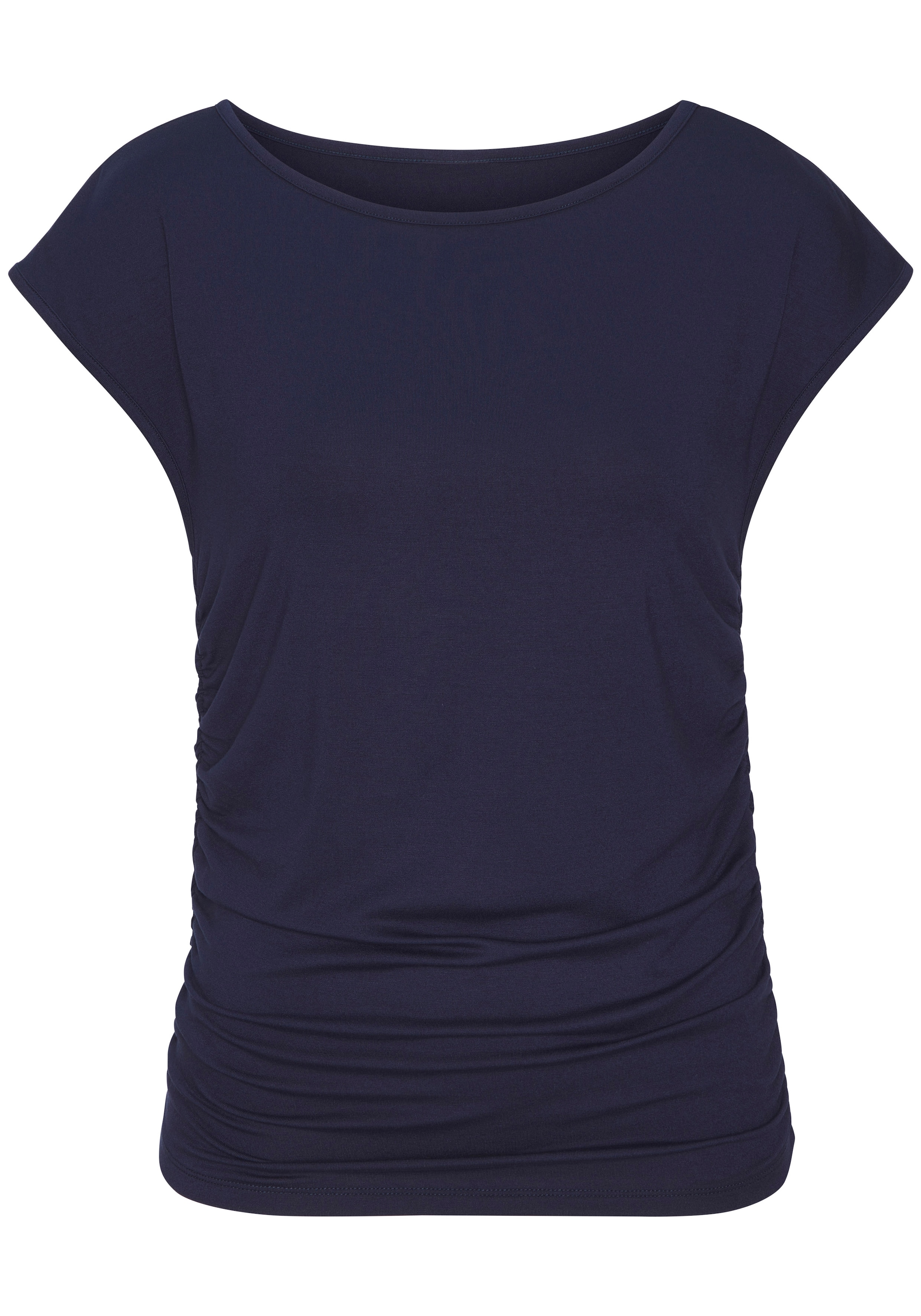 Vivance T-Shirt mit seitlicher Raffung, Jerseyshirt, Basic