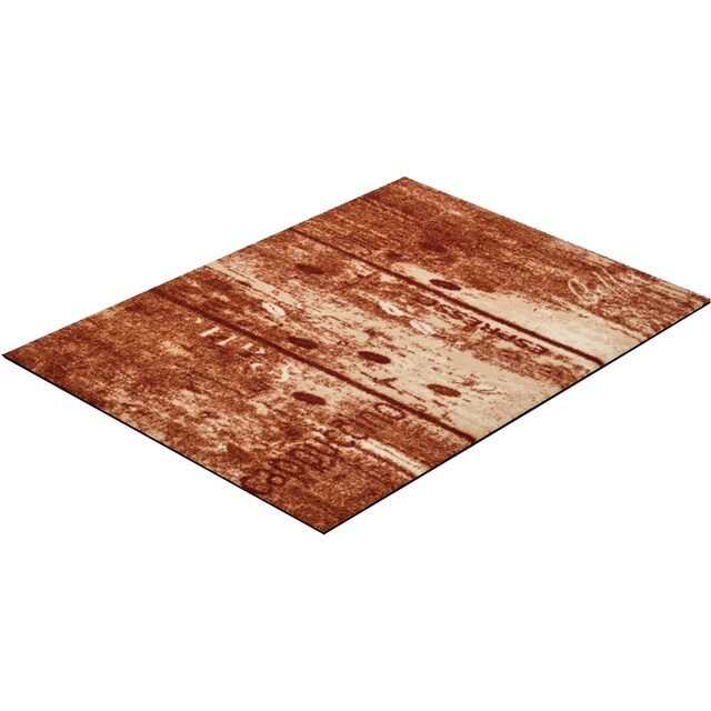 Grund Fußmatte »Cappu«, rechteckig, Schmutzfangmatte mit Schriftzug,  waschbar, In- und Outdoor geeignet