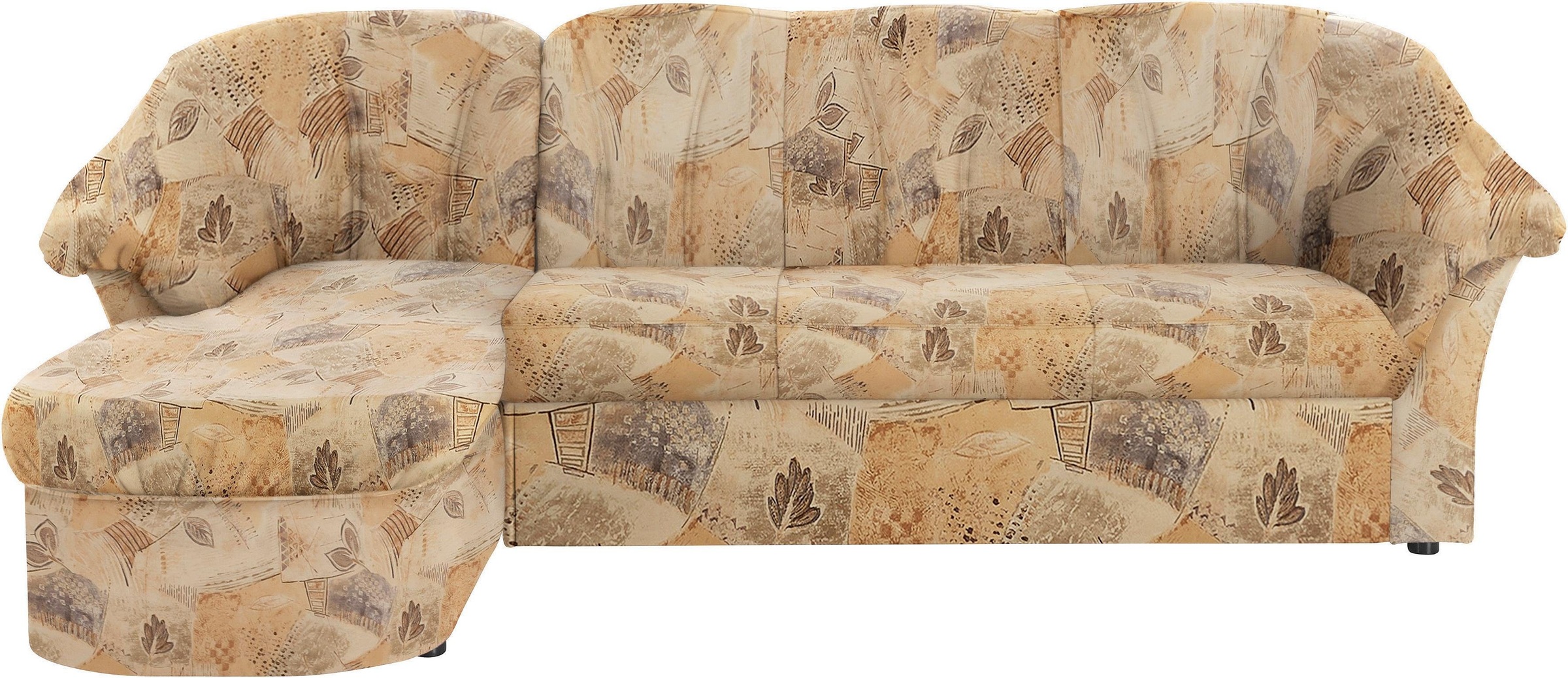 DOMO collection Ecksofa »Pegnitz, elegante Rückensteppung, kompakte Stellmaße 238/141cm, L-Form«, wahlweise mit Bettfunktion