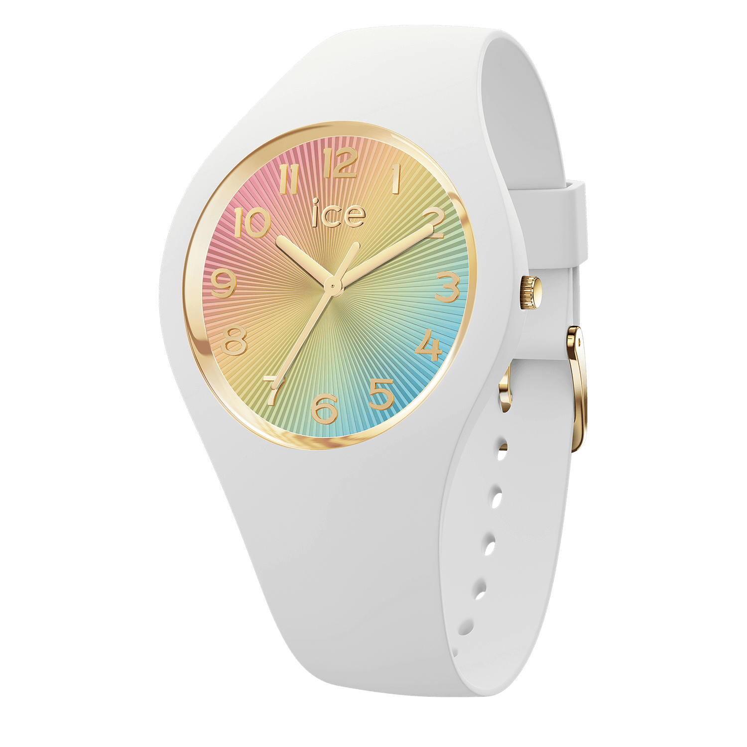 ice-watch Quarzuhr »ICE champagne« Armbanduhr, Damenuhr, Silikonarmband, analog