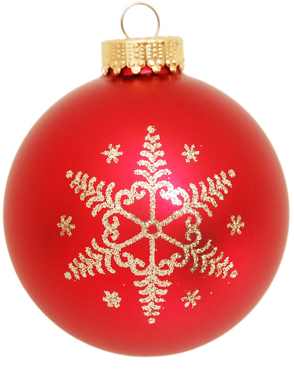 Krebs Glas Lauscha Weihnachtsbaumkugel »Schneeflocke rot«, (Set, 16 St.),  Weihnachtsdeko, Christbaumschmuck, Christbaumkugeln aus Glas bequem online  kaufen