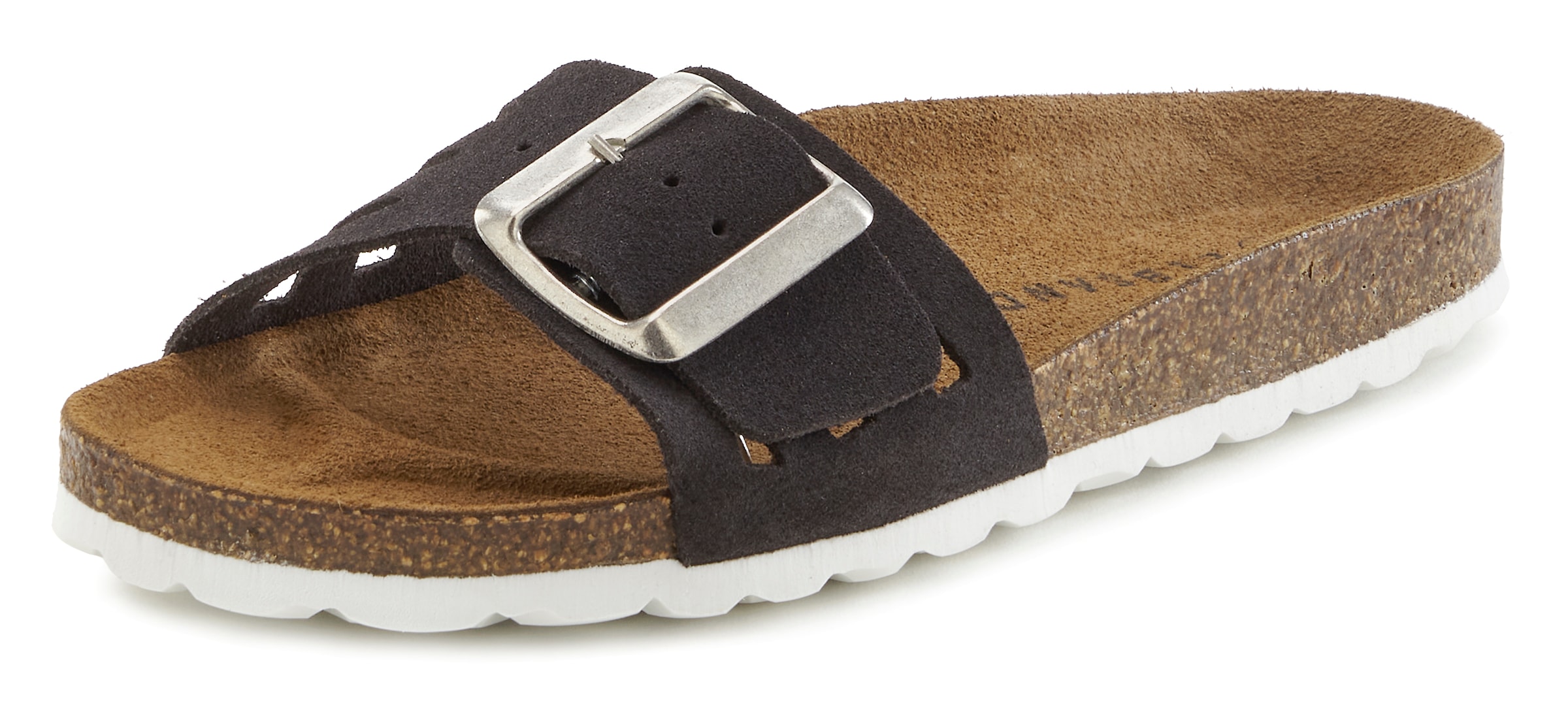 Elbsand Pantolette »Sandale«, Mule, offener Schuh aus Leder mit weichem Komfortkorkfußbett