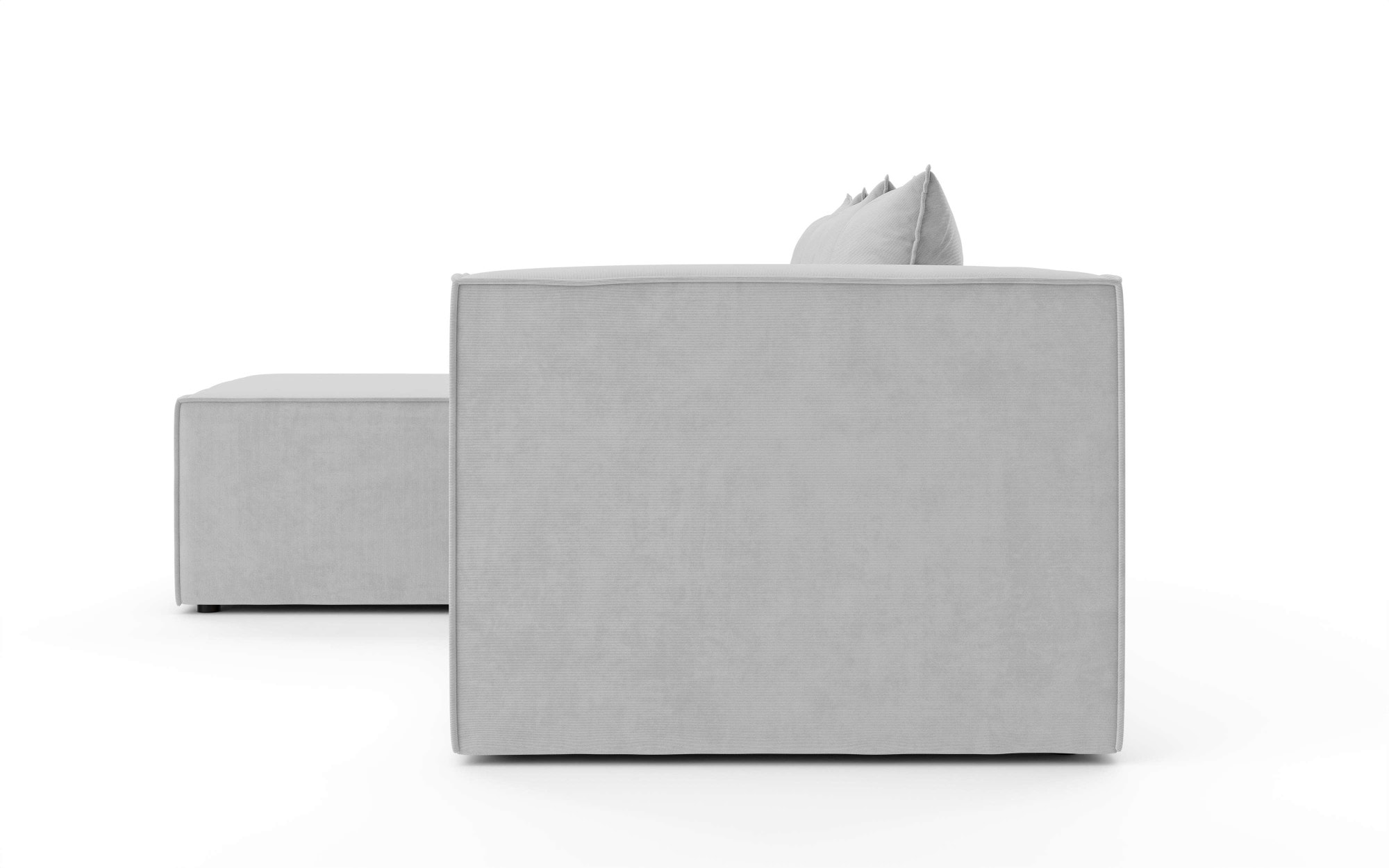 INOSIGN Ecksofa »LINCOLNVILLE mit Bettfunktion und Bettkasten, Maße B/H/T 244/76/150 cm«, L-Form mit Wellenunterfederung, Recamiere beidseitig montierbar