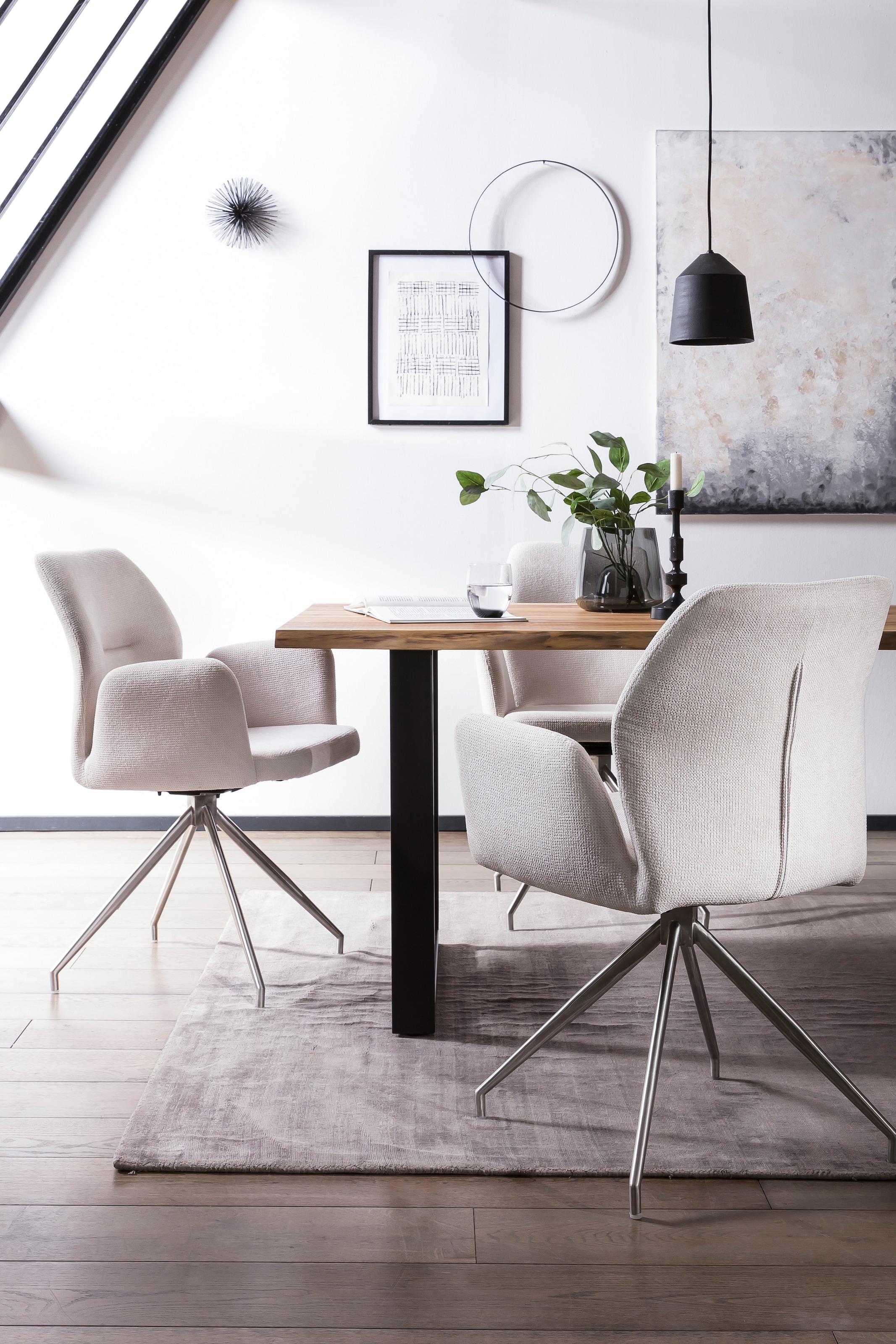 SalesFever Essgruppe, (Set, 5 tlg.), Tischplatte behandelt mit OSMO Hartwachs-Öl in seidenmattem Finish